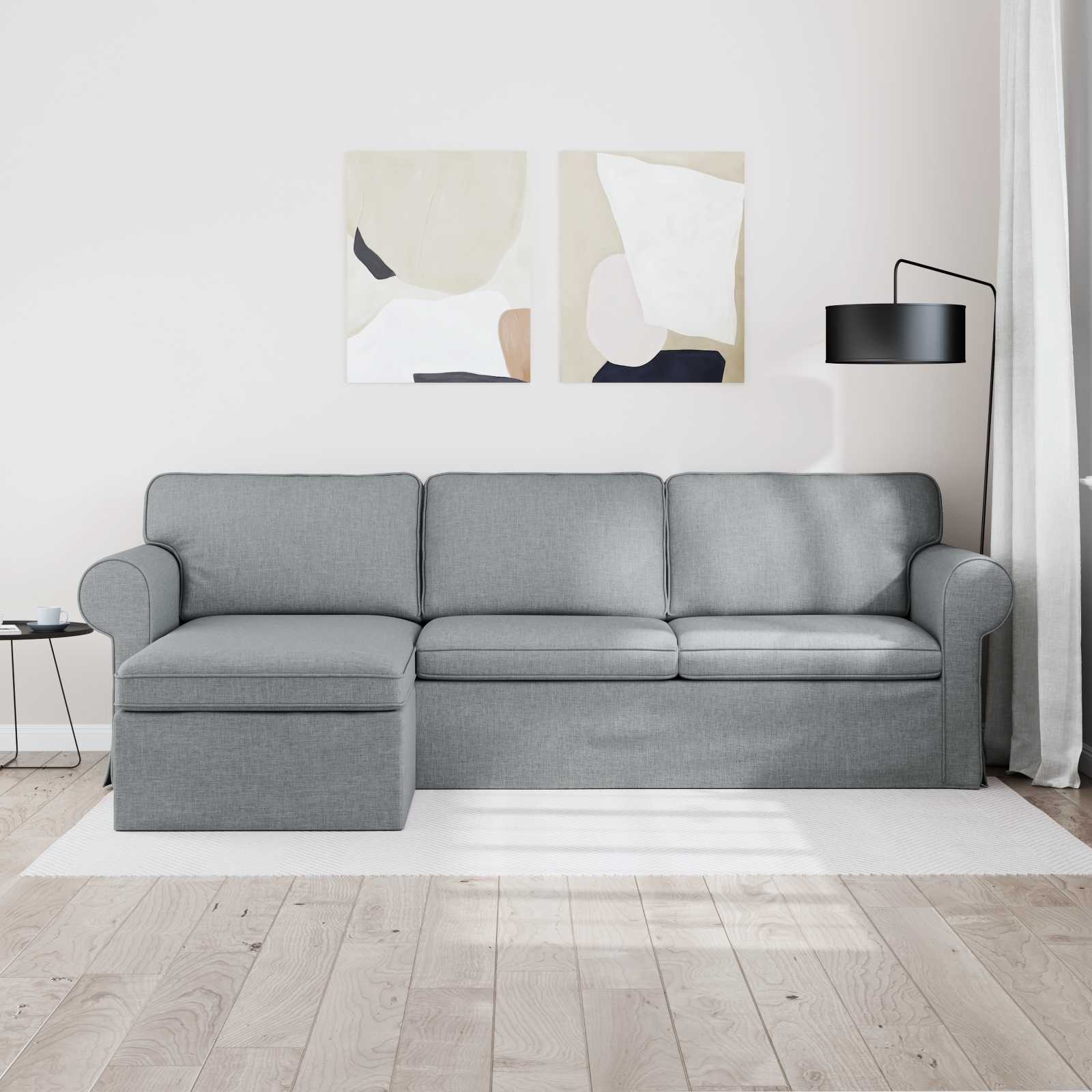 vidaXL Sofa Jasnoszary 245 x 138 x 80 cm tkanina