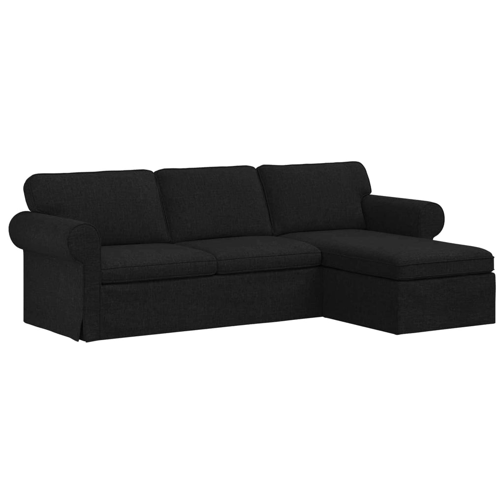 vidaXL Sofa Czarny 245 x 138 x 80 cm tkanina