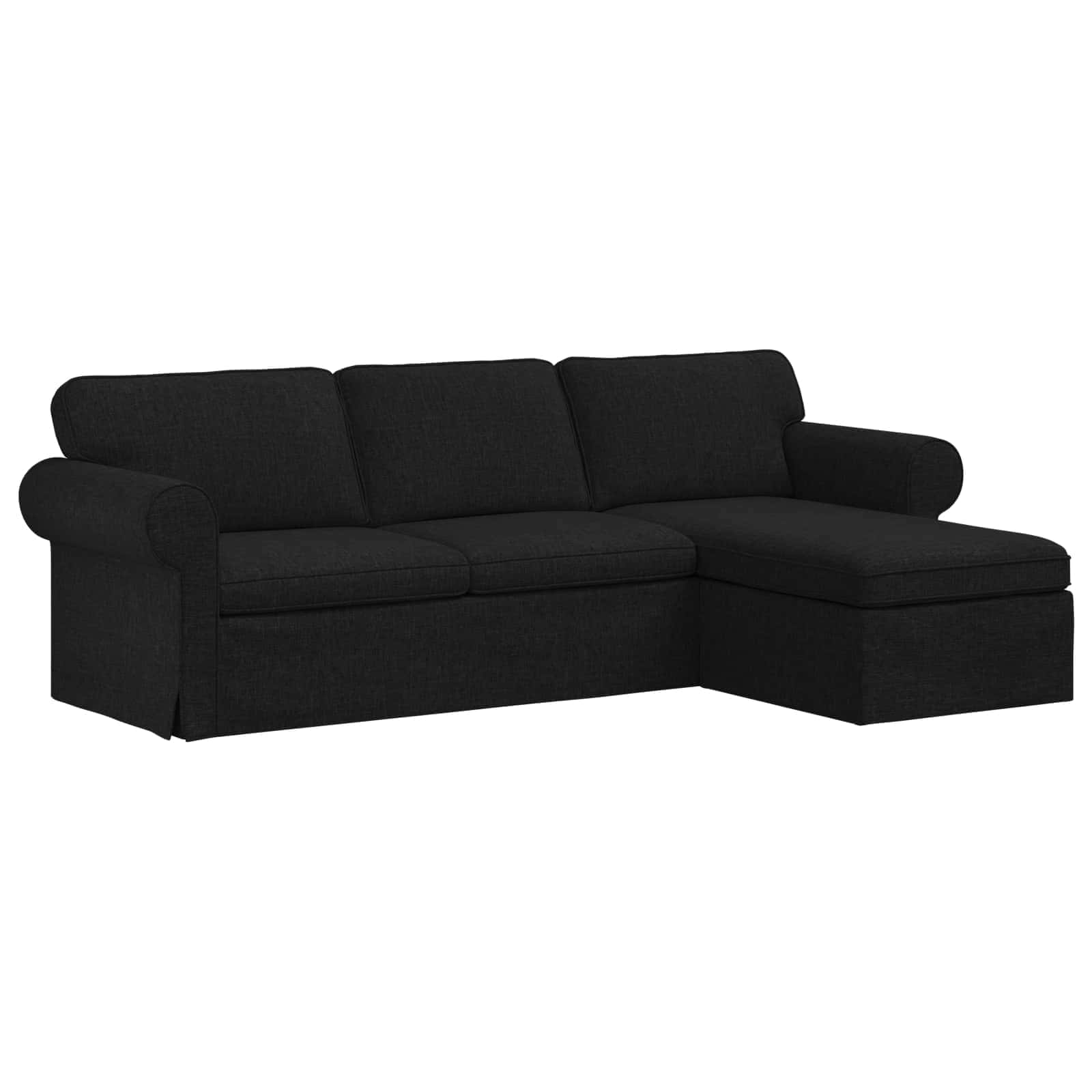 vidaXL Sofa Czarny 245 x 138 x 80 cm tkanina