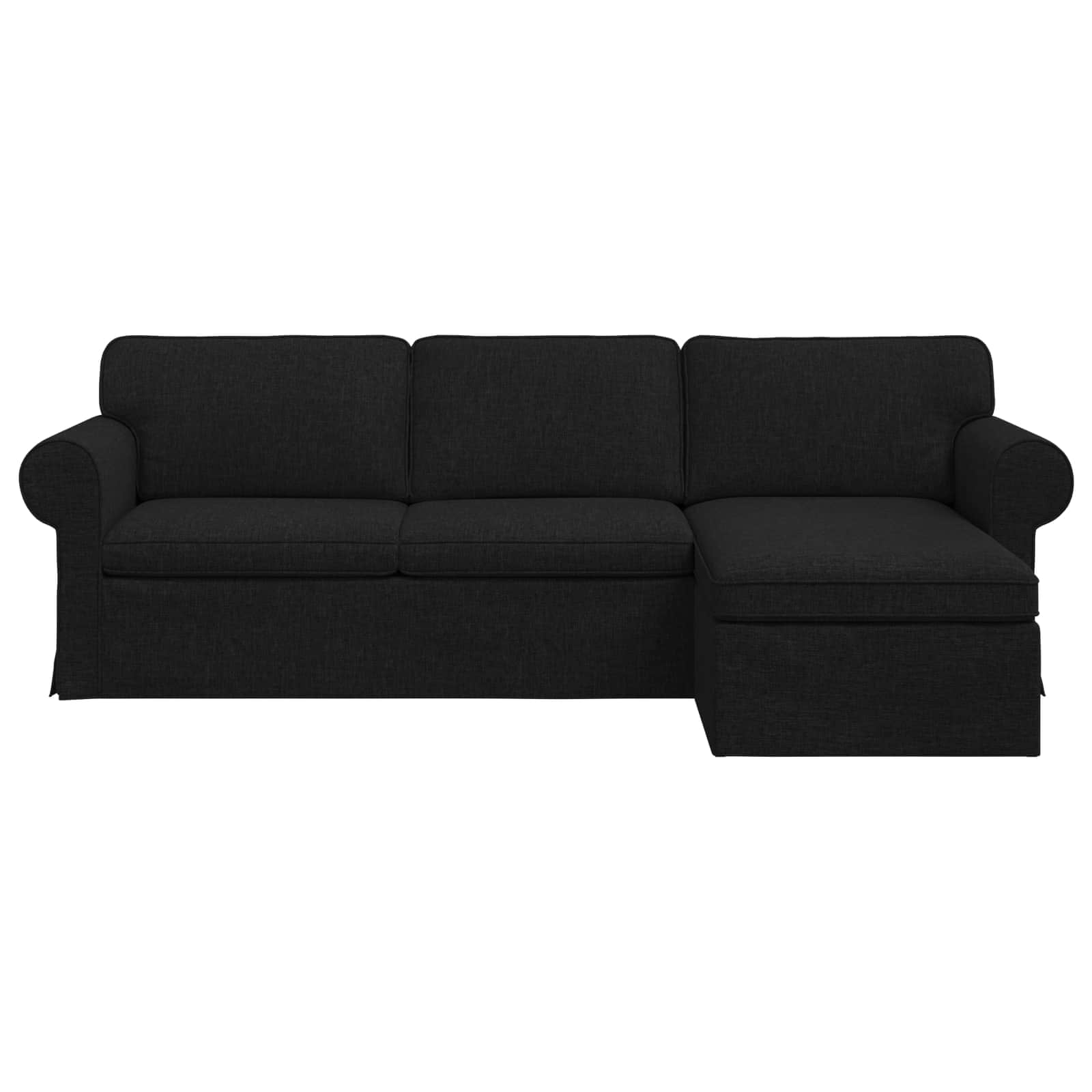 vidaXL Sofa Czarny 245 x 138 x 80 cm tkanina