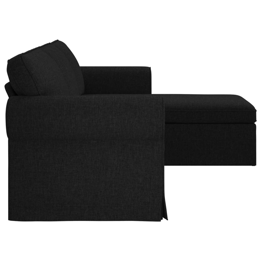 vidaXL Sofa Czarny 245 x 138 x 80 cm tkanina