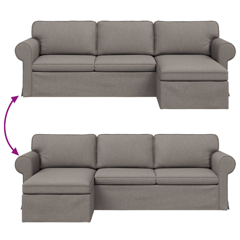 vidaXL Sofa Ciemnoszary 245 x 138 x 80 cm tkanina