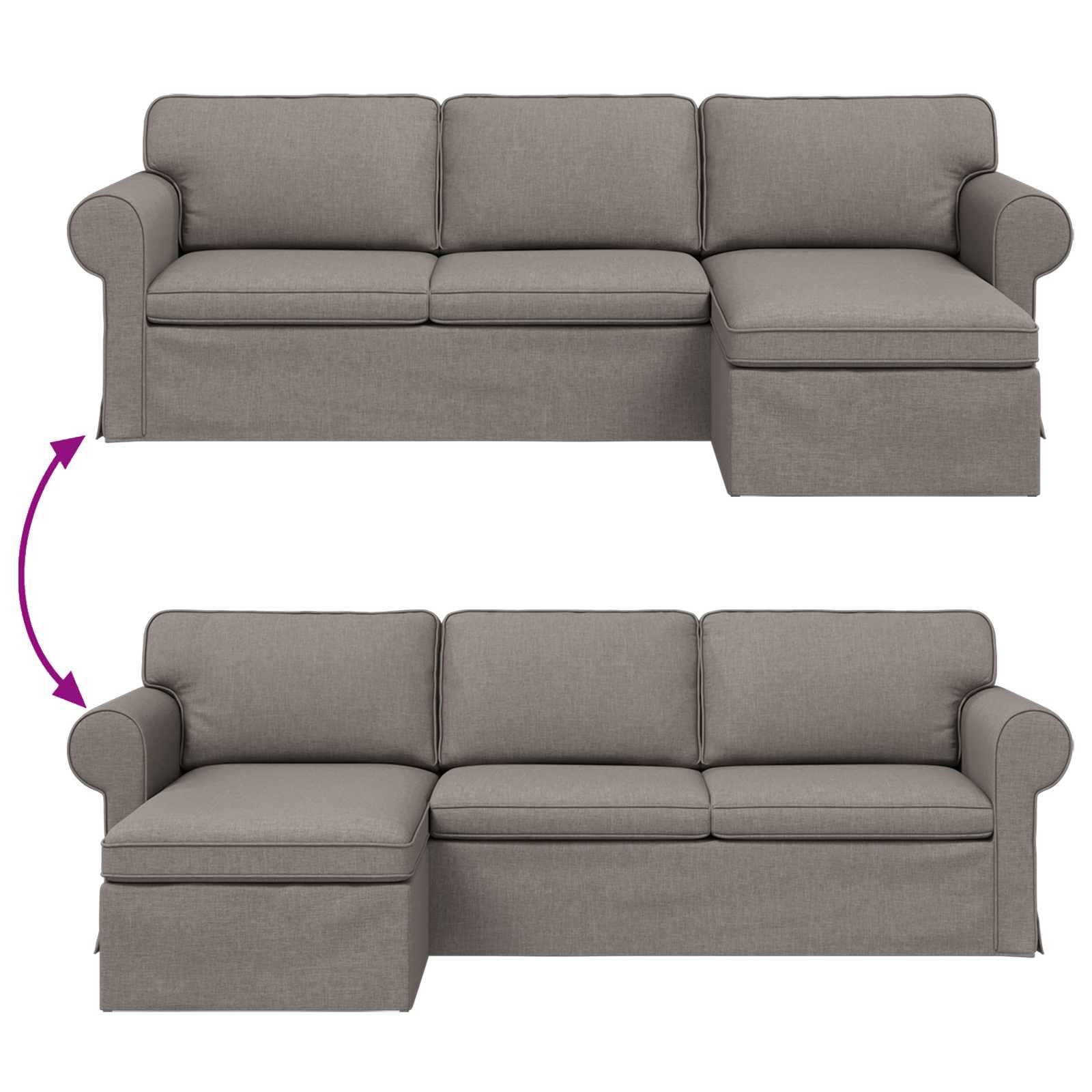 vidaXL Sofa Ciemnoszary 245 x 138 x 80 cm tkanina
