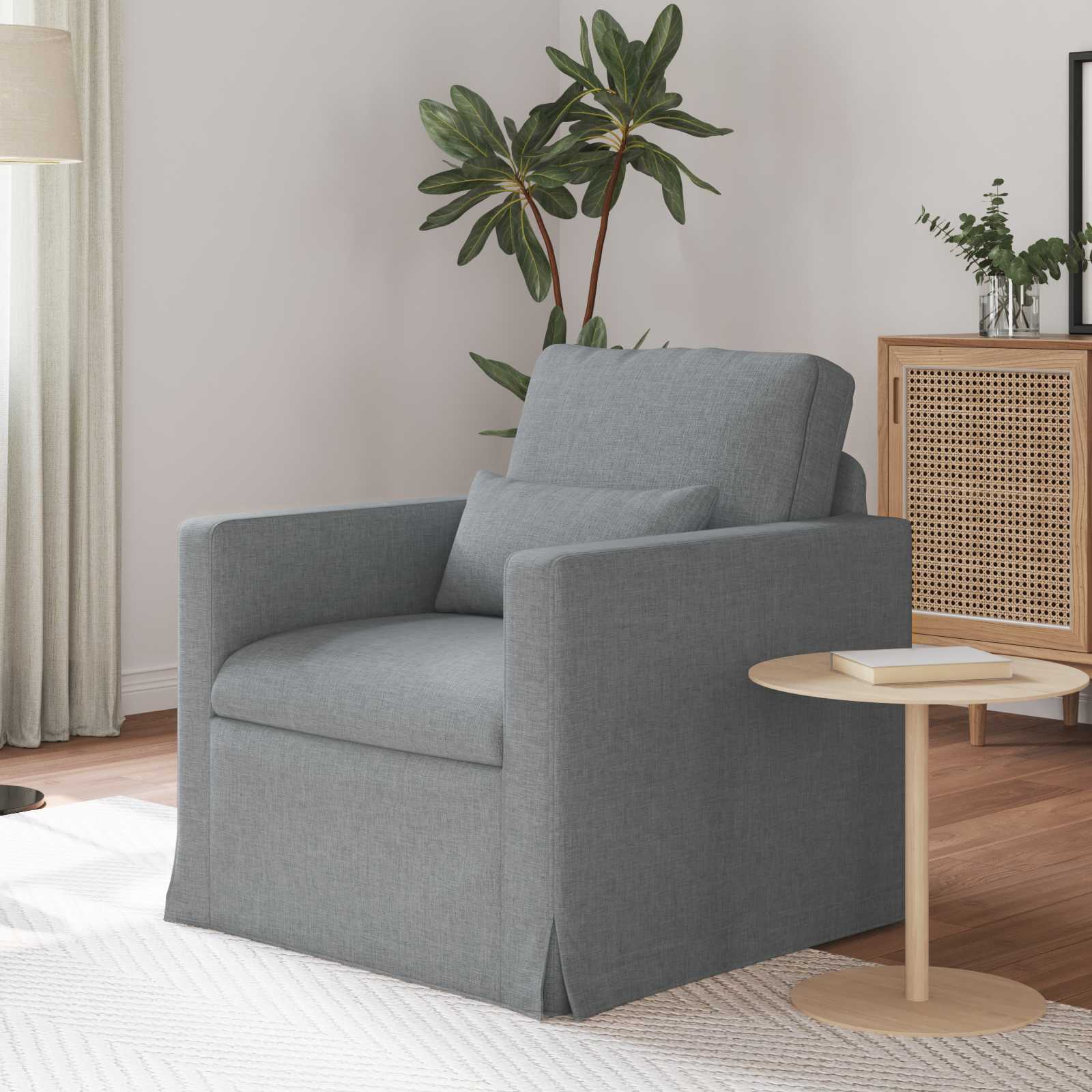 vidaXL Sofa Jasnoszary 78 x 78 x 80 cm tkanina