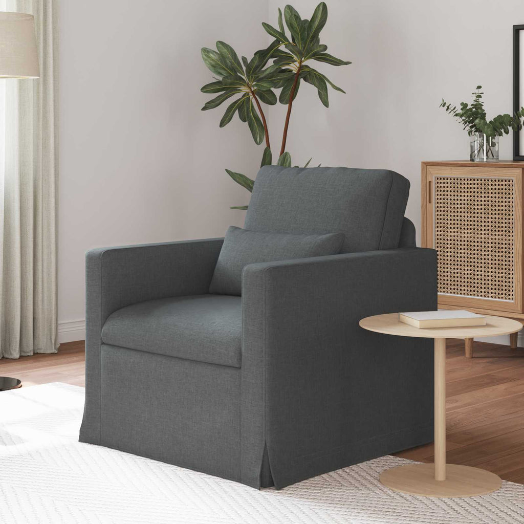 vidaXL Sofa Ciemnoszary 78 x 78 x 80 cm tkanina