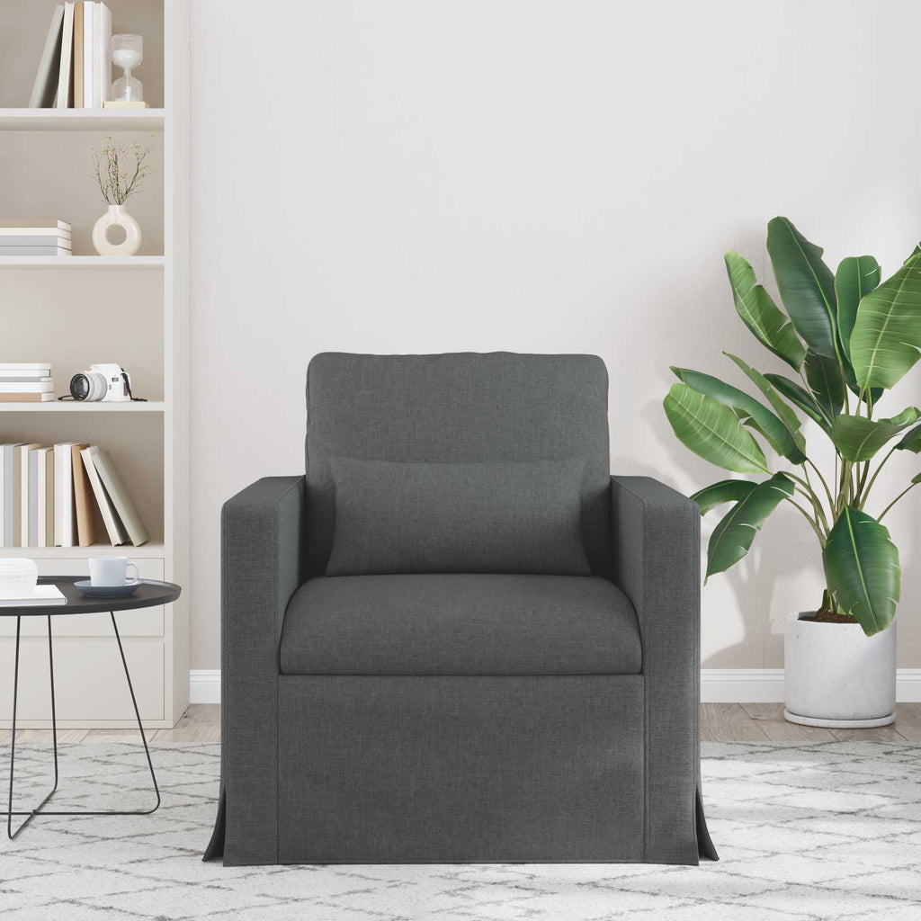 vidaXL Sofa Ciemnoszary 78 x 78 x 80 cm tkanina