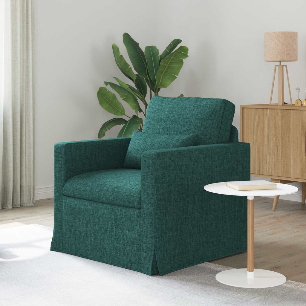 vidaXL Sofa Ciemna zieleń 78 x 78 x 80 cm tkanina