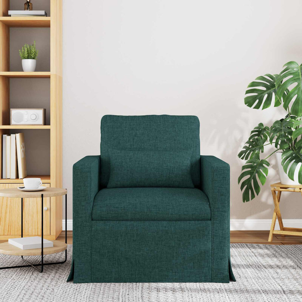 vidaXL Sofa Ciemna zieleń 78 x 78 x 80 cm tkanina