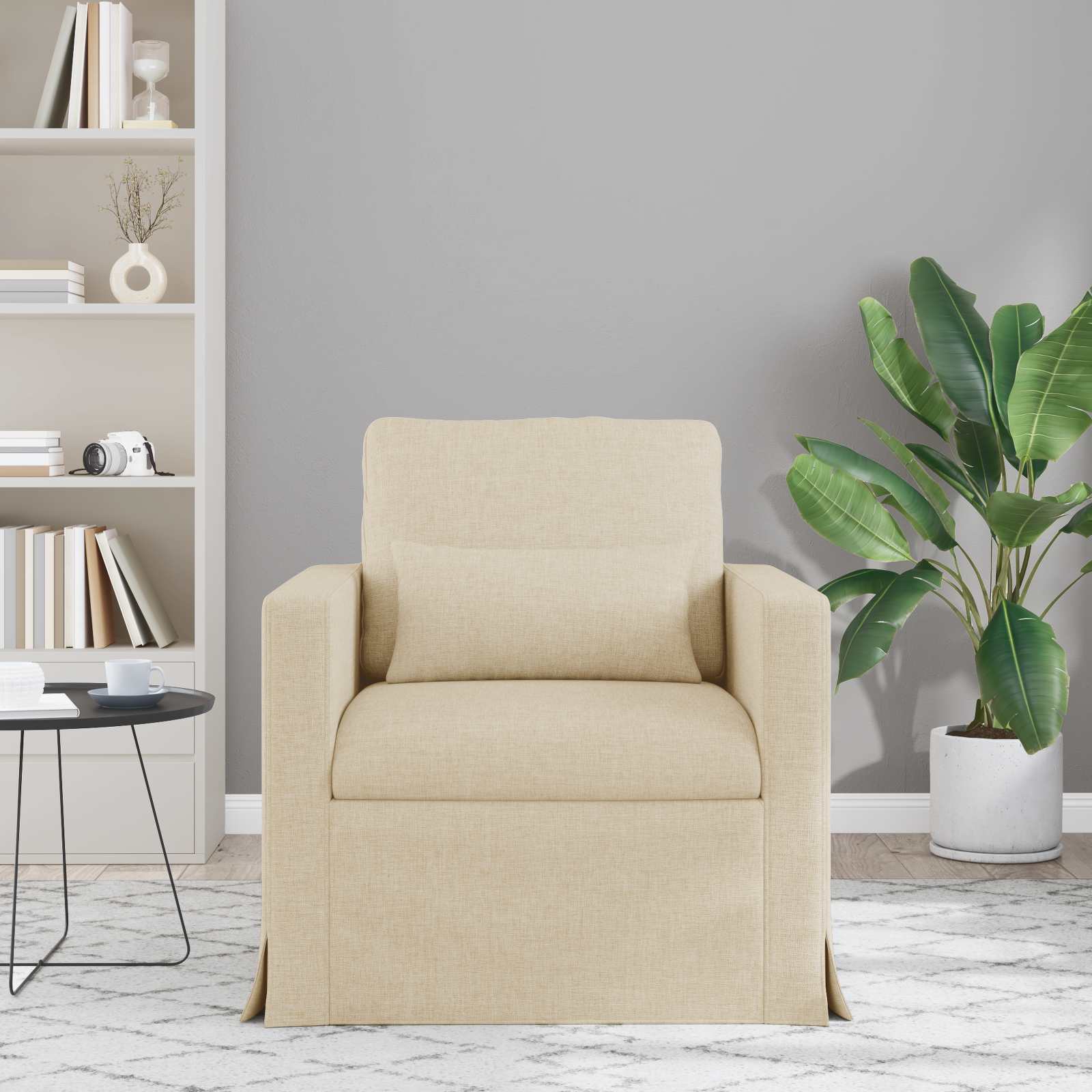 vidaXL Sofa Kremowy 78 x 78 x 80 cm tkanina