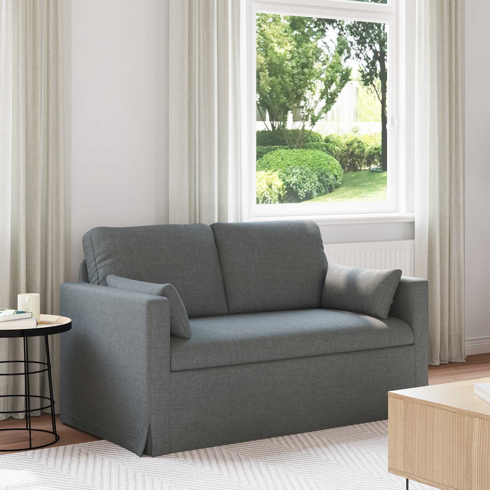 vidaXL Sofa Ciemnoszary 139 x 78 x 80 cm tkanina