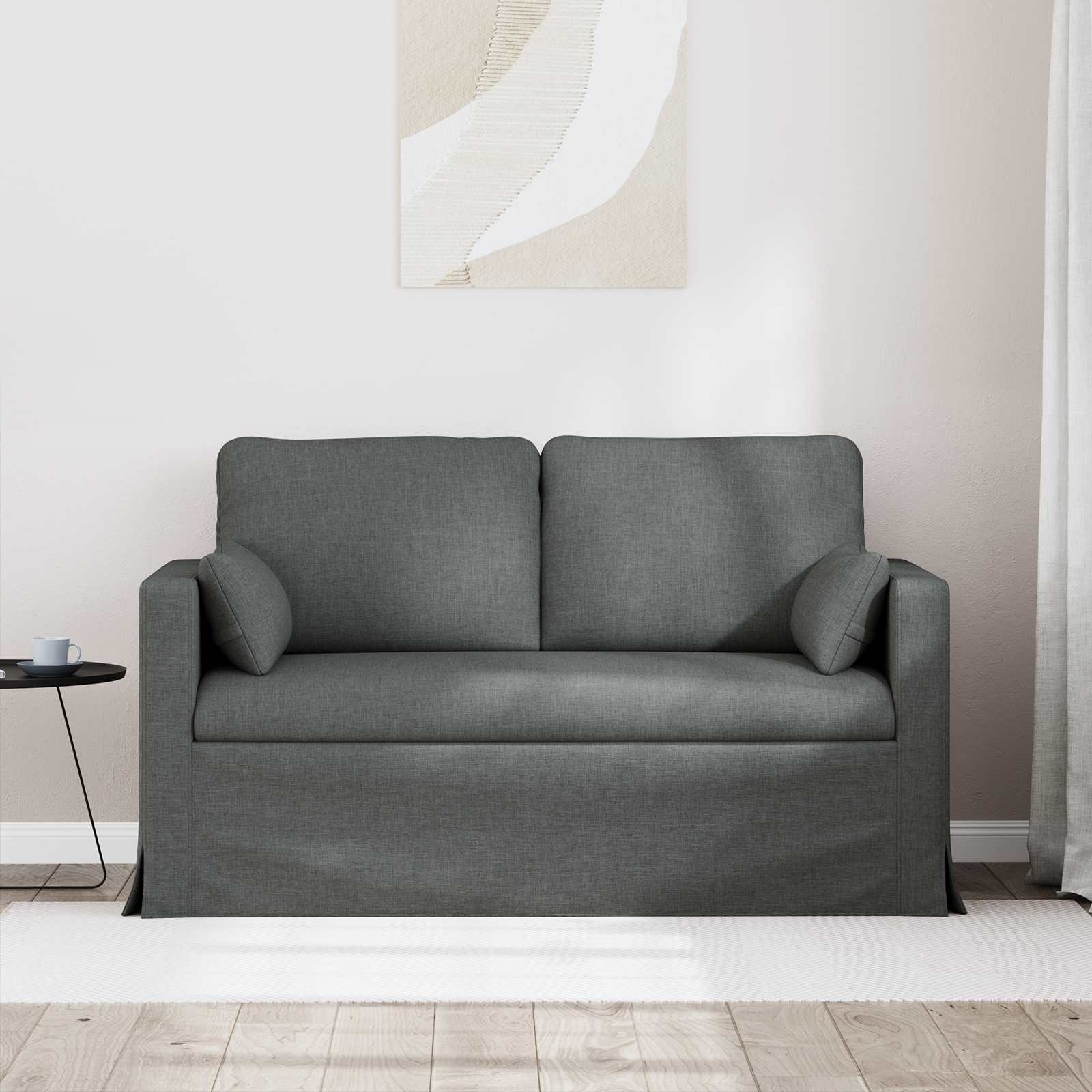vidaXL Sofa Ciemnoszary 139 x 78 x 80 cm tkanina