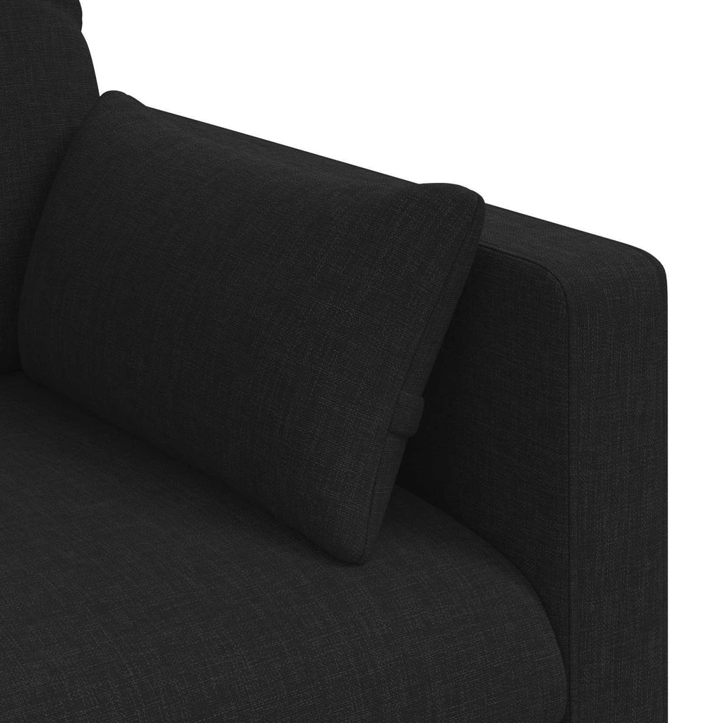 vidaXL Sofa Czarny 139 x 78 x 80 cm tkanina