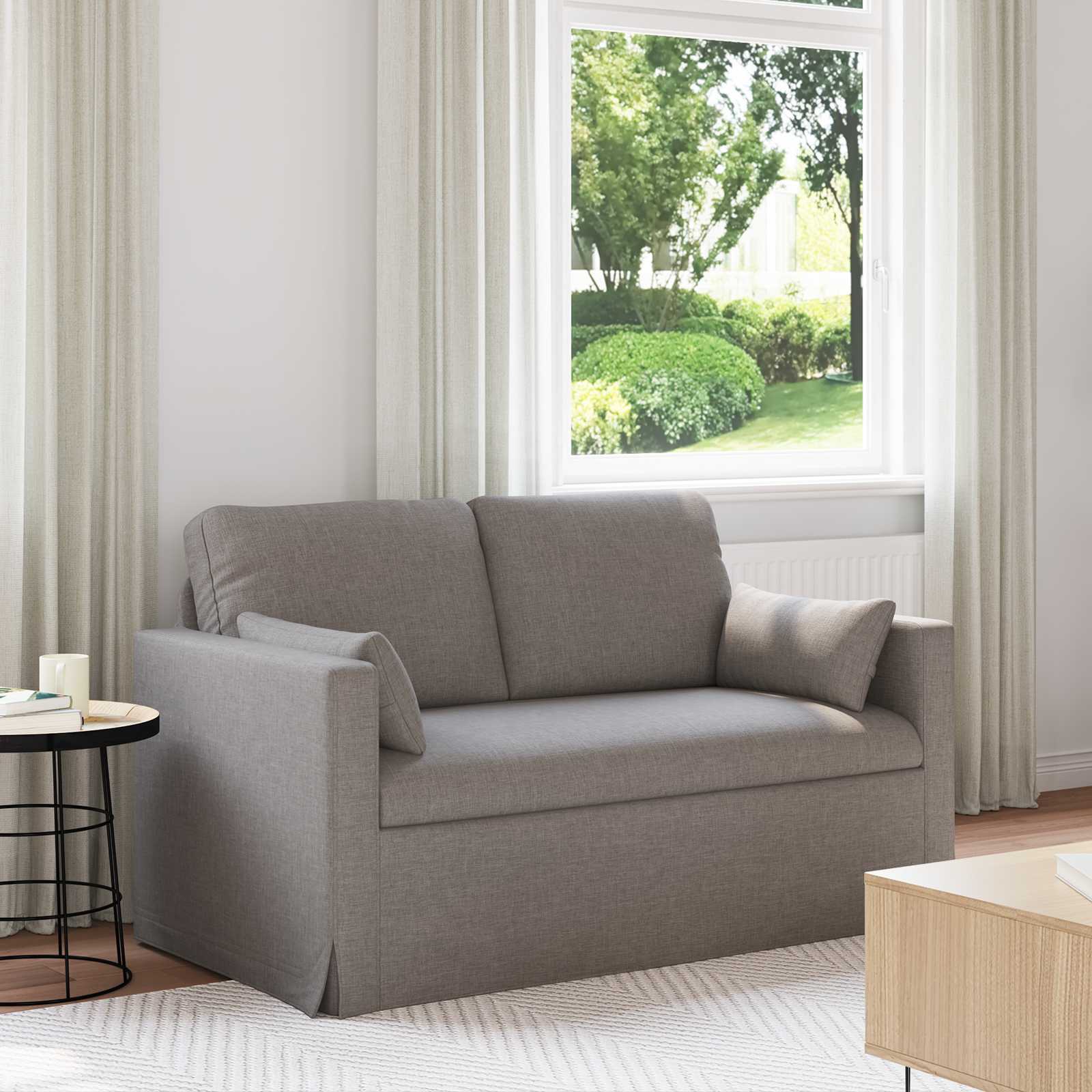 vidaXL Sofa Ciemnoszary 139 x 78 x 80 cm tkanina