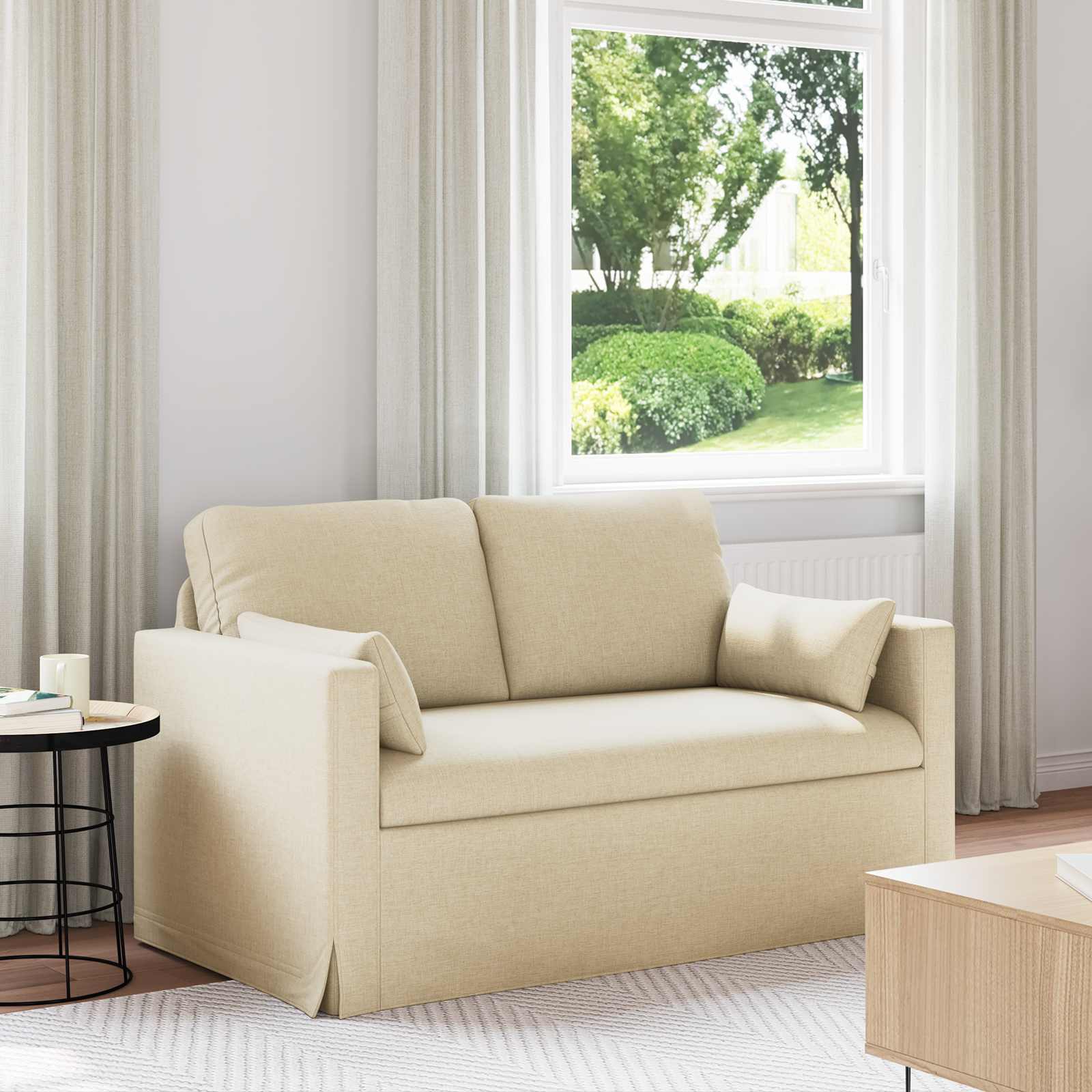 vidaXL Sofa Kremowy 139 x 78 x 80 cm tkanina