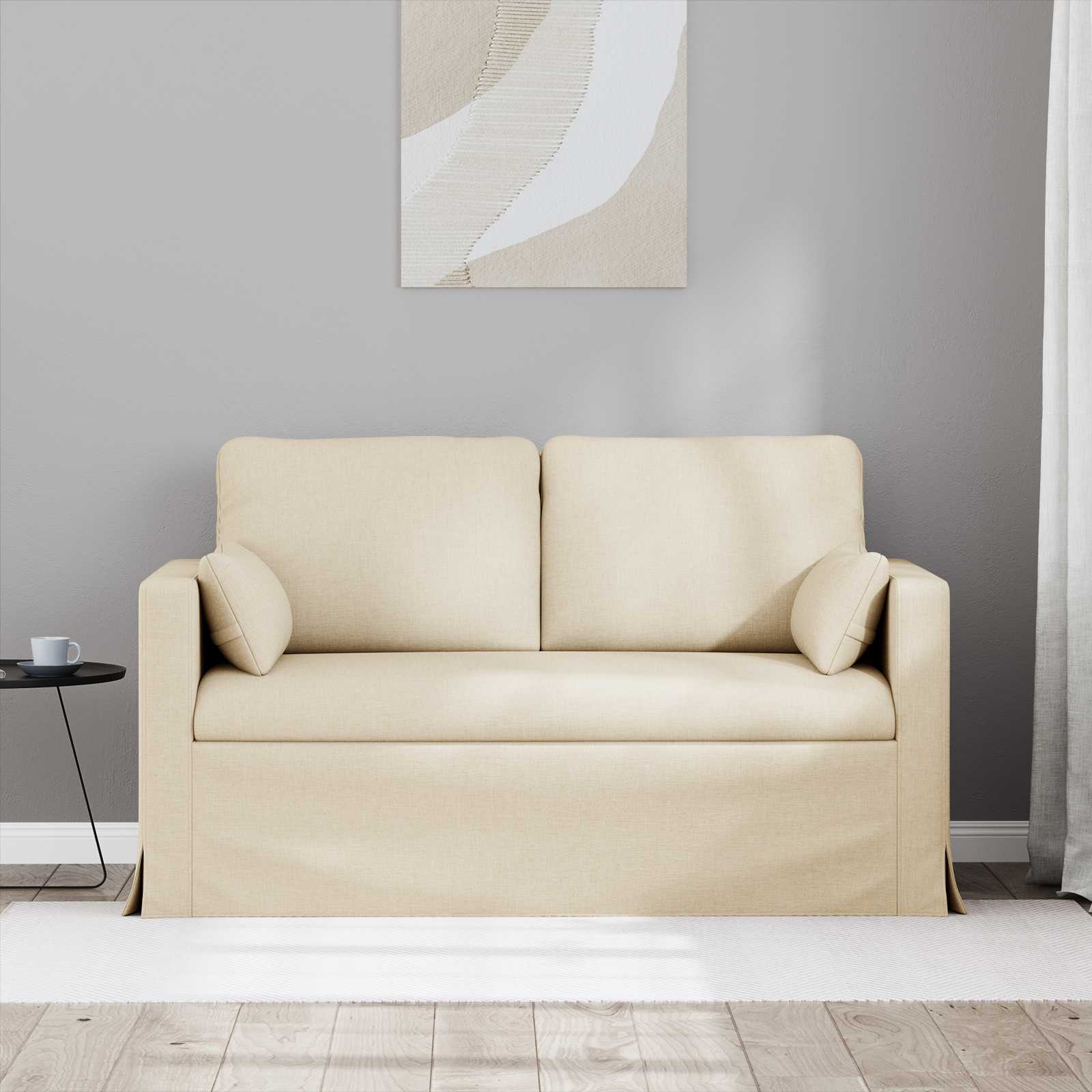 vidaXL Sofa Kremowy 139 x 78 x 80 cm tkanina