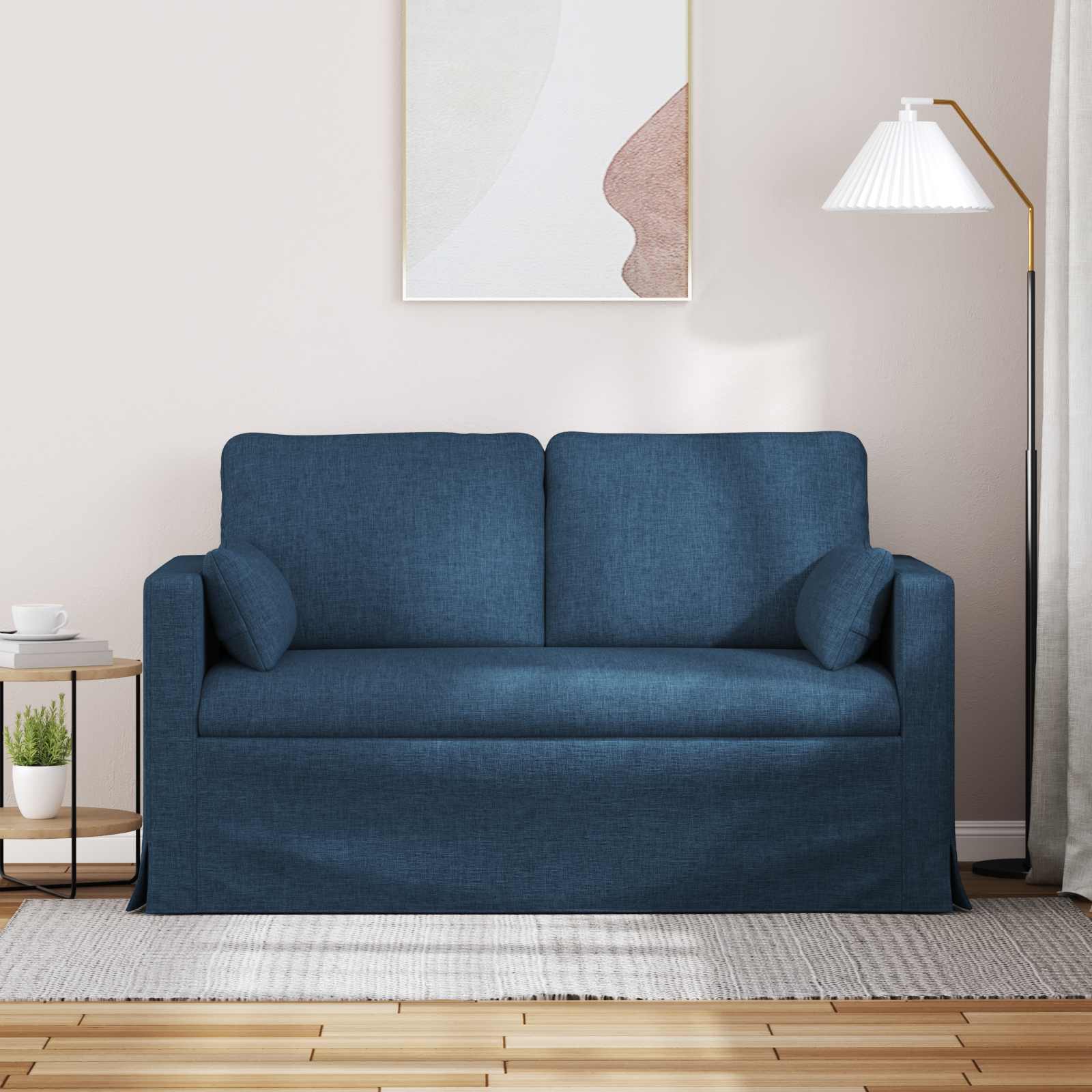 vidaXL Sofa Niebieski 139 x 78 x 80 cm tkanina