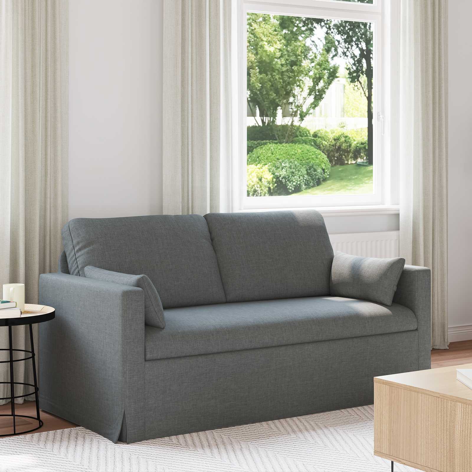 vidaXL Sofa Ciemnoszary 158 x 78 x 80 cm tkanina
