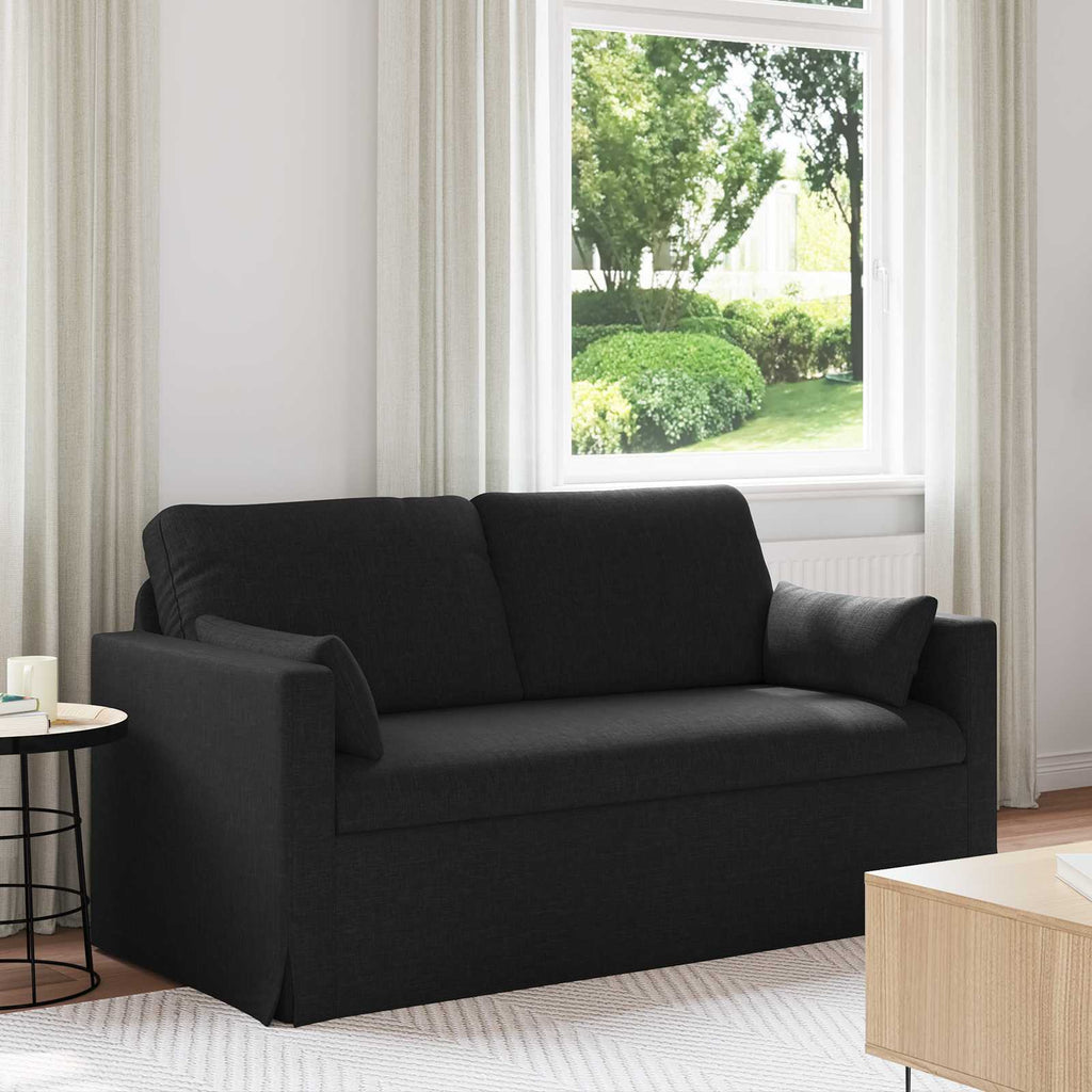 vidaXL Sofa Czarny 158 x 78 x 80 cm tkanina