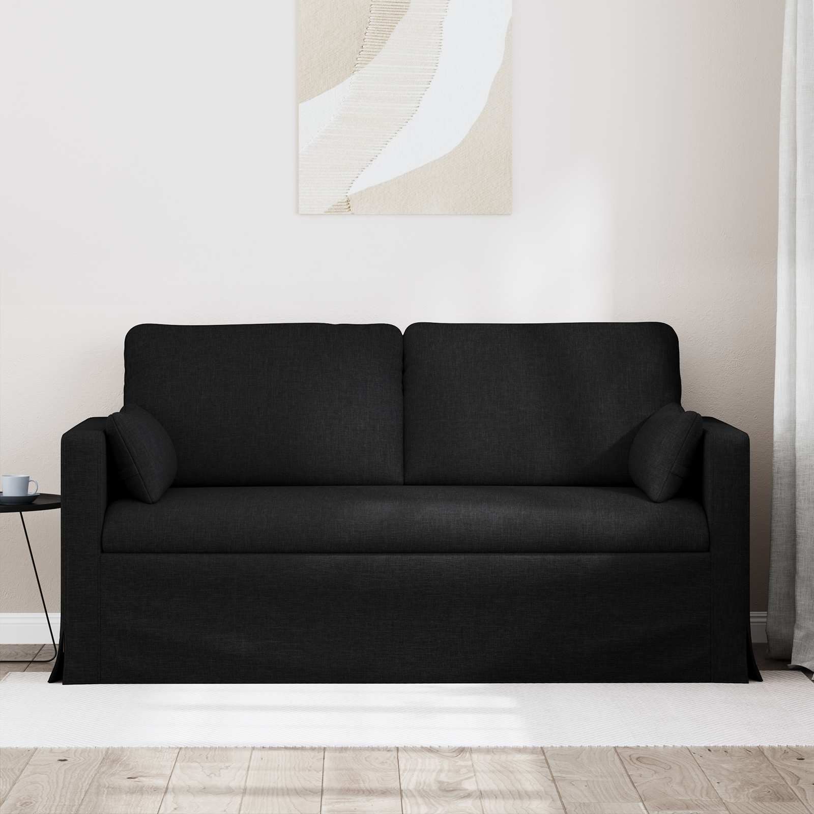 vidaXL Sofa Czarny 158 x 78 x 80 cm tkanina