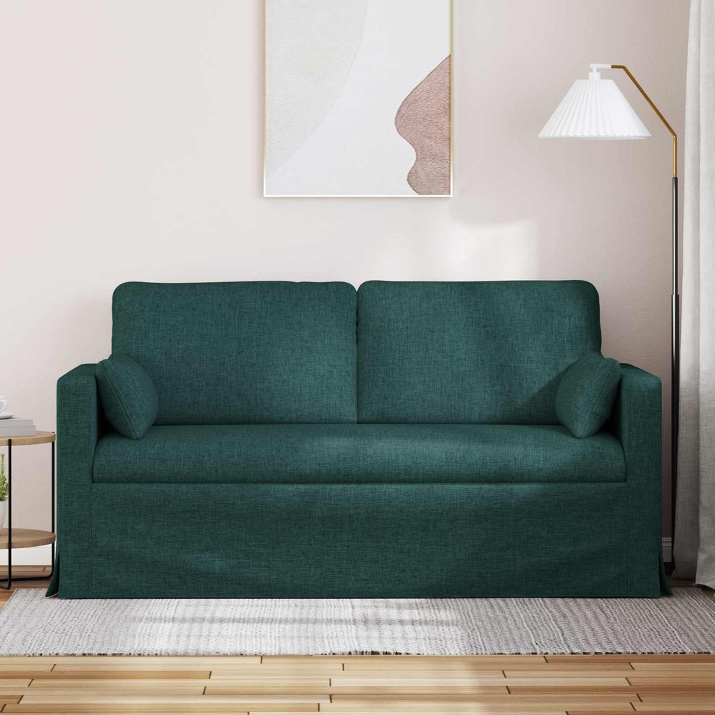 vidaXL Sofa Ciemna zieleń 158 x 78 x 80 cm tkanina
