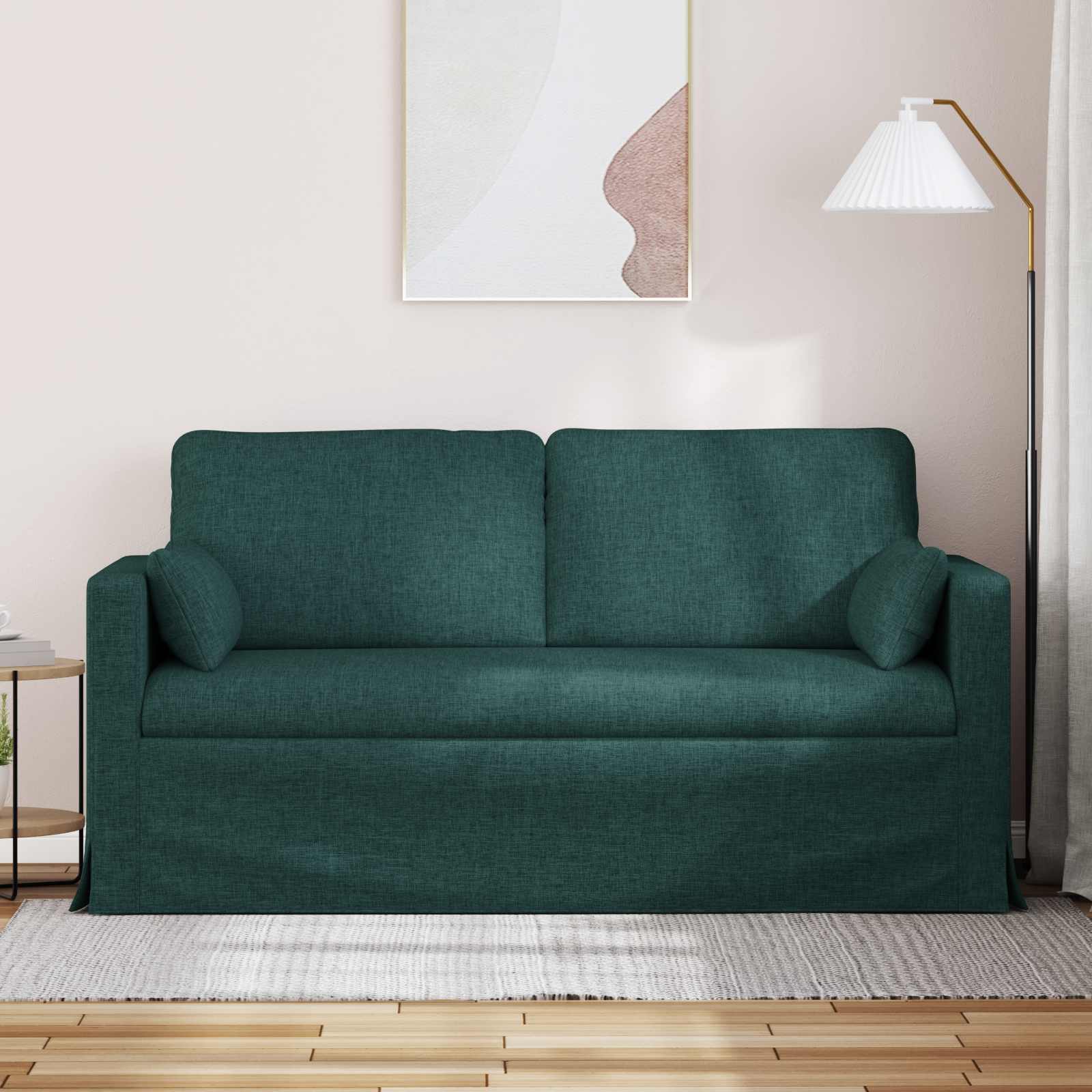 vidaXL Sofa Ciemna zieleń 158 x 78 x 80 cm tkanina