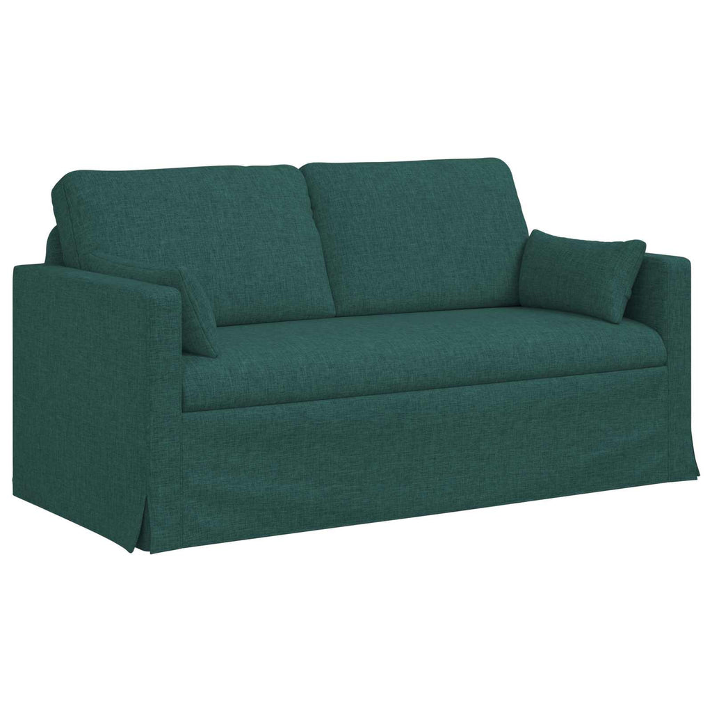 vidaXL Sofa Ciemna zieleń 158 x 78 x 80 cm tkanina