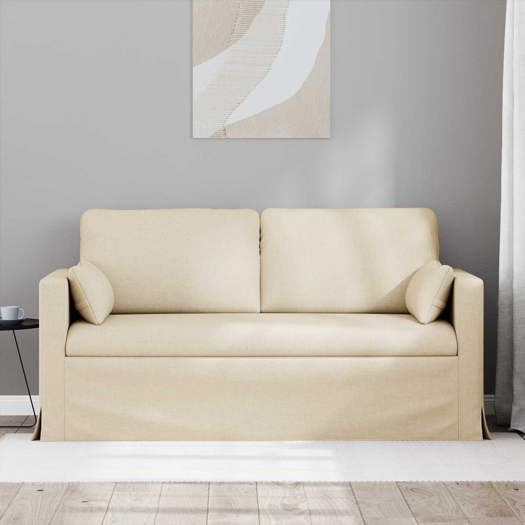 vidaXL Sofa Kremowy 158 x 78 x 80 cm tkanina