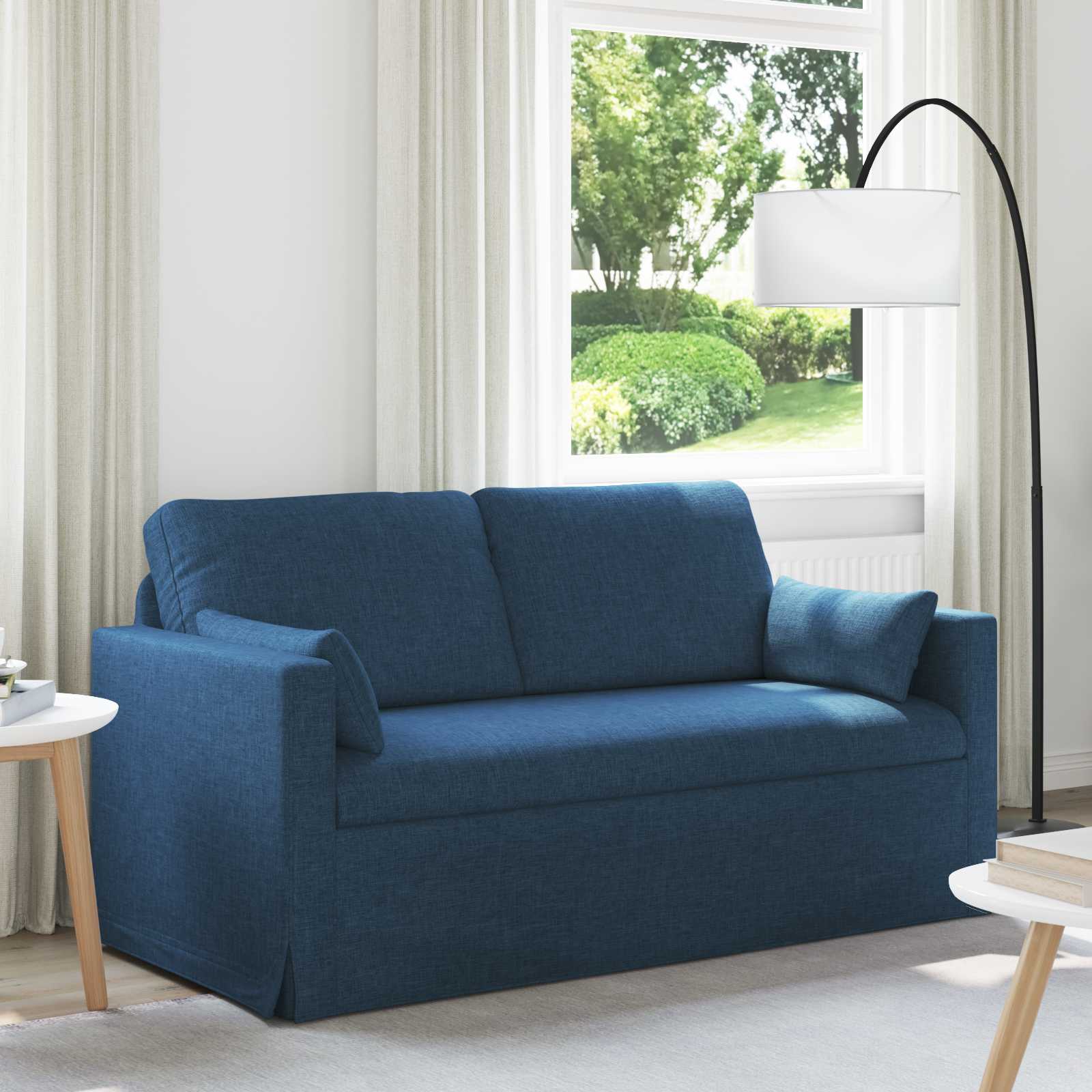 vidaXL Sofa Niebieski 158 x 78 x 80 cm tkanina