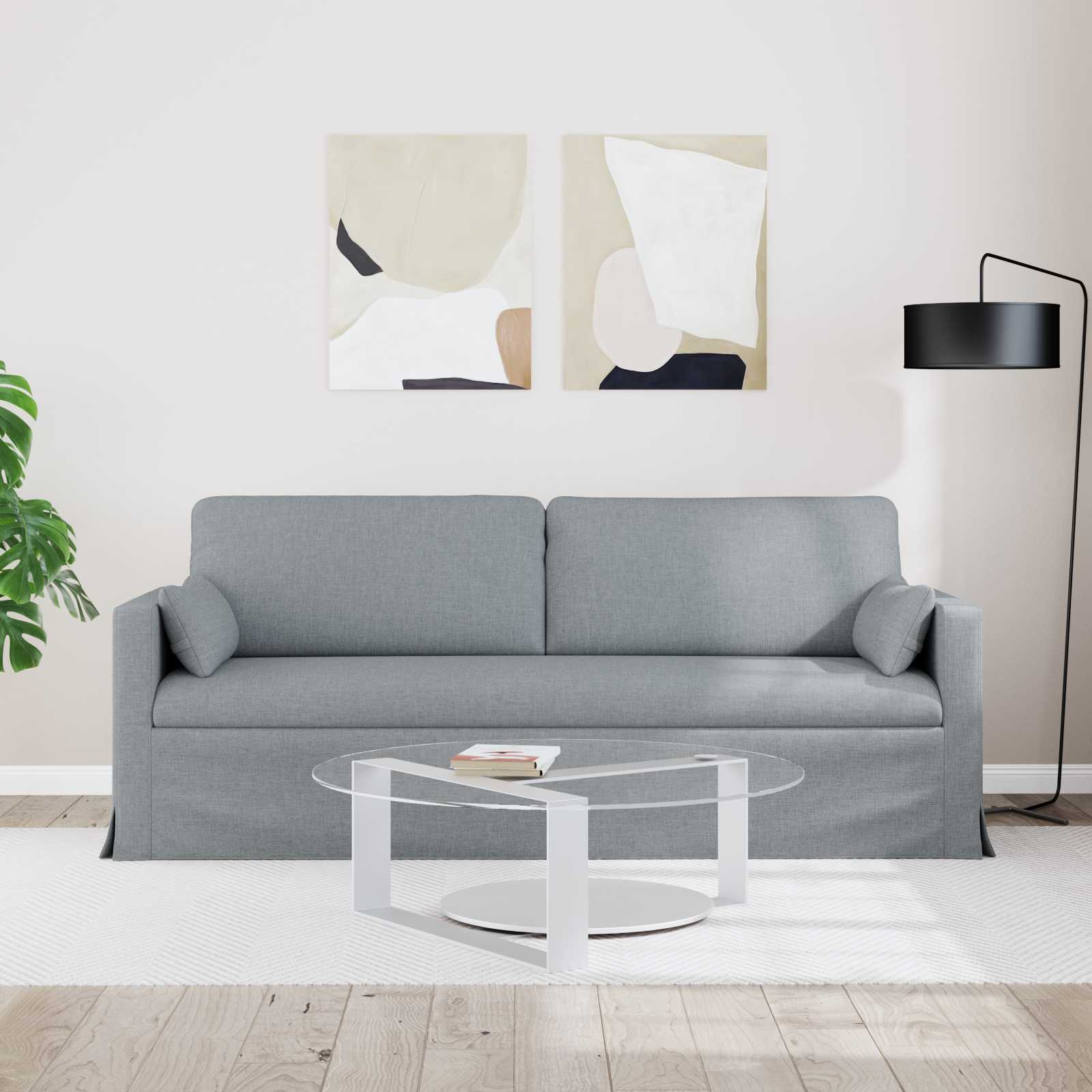 vidaXL Sofa Jasnoszary 78 x 78 x 80 cm tkanina