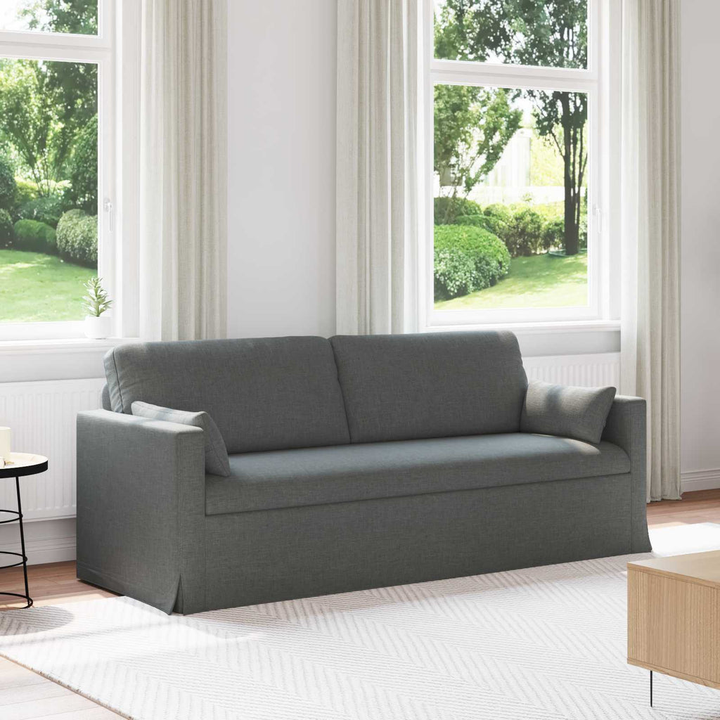 vidaXL Sofa Ciemnoszary 198 x 78 x 80 cm tkanina