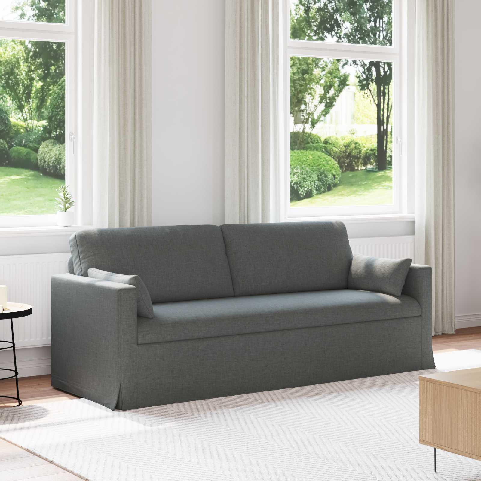 vidaXL Sofa Ciemnoszary 198 x 78 x 80 cm tkanina