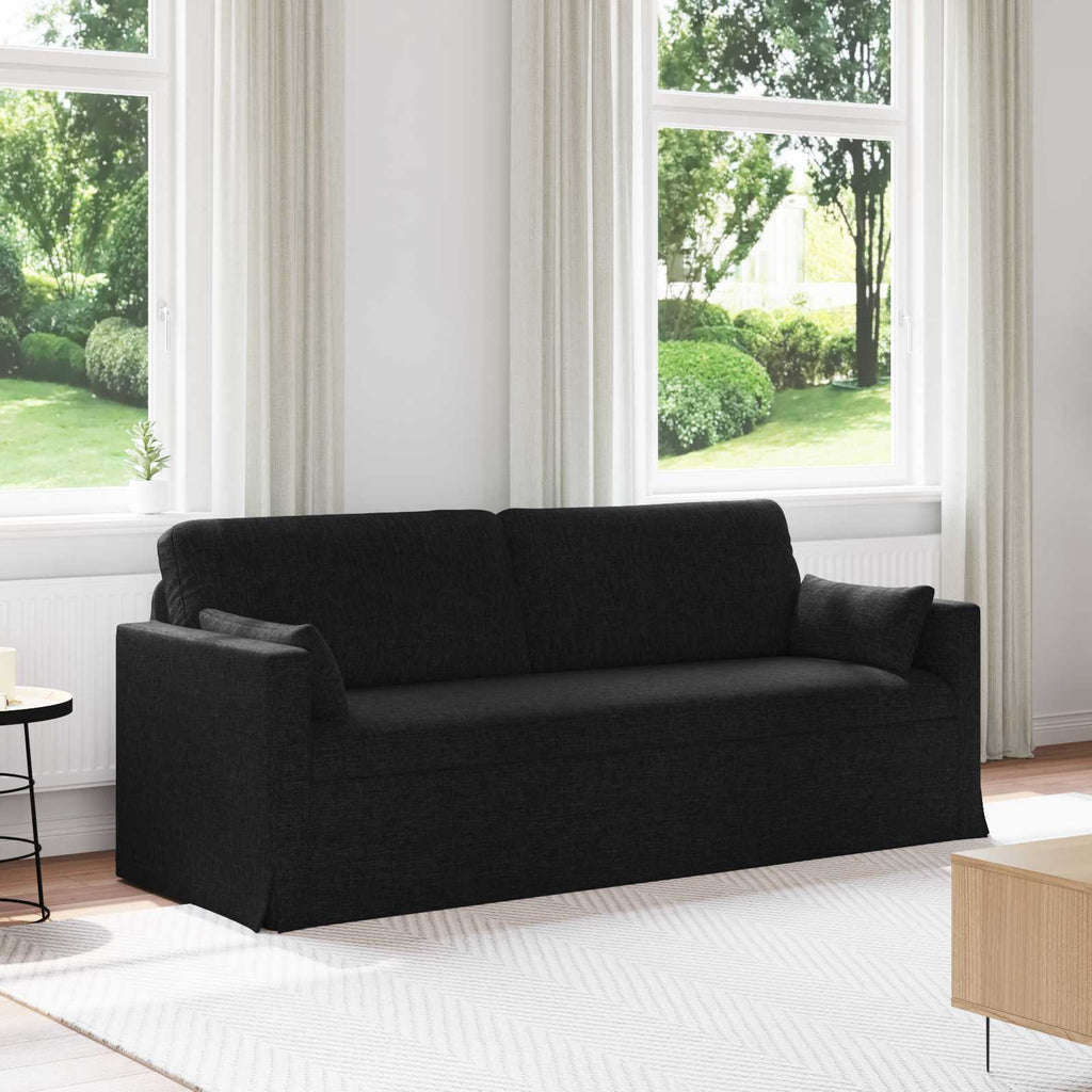 vidaXL Sofa Czarny 198 x 78 x 80 cm tkanina