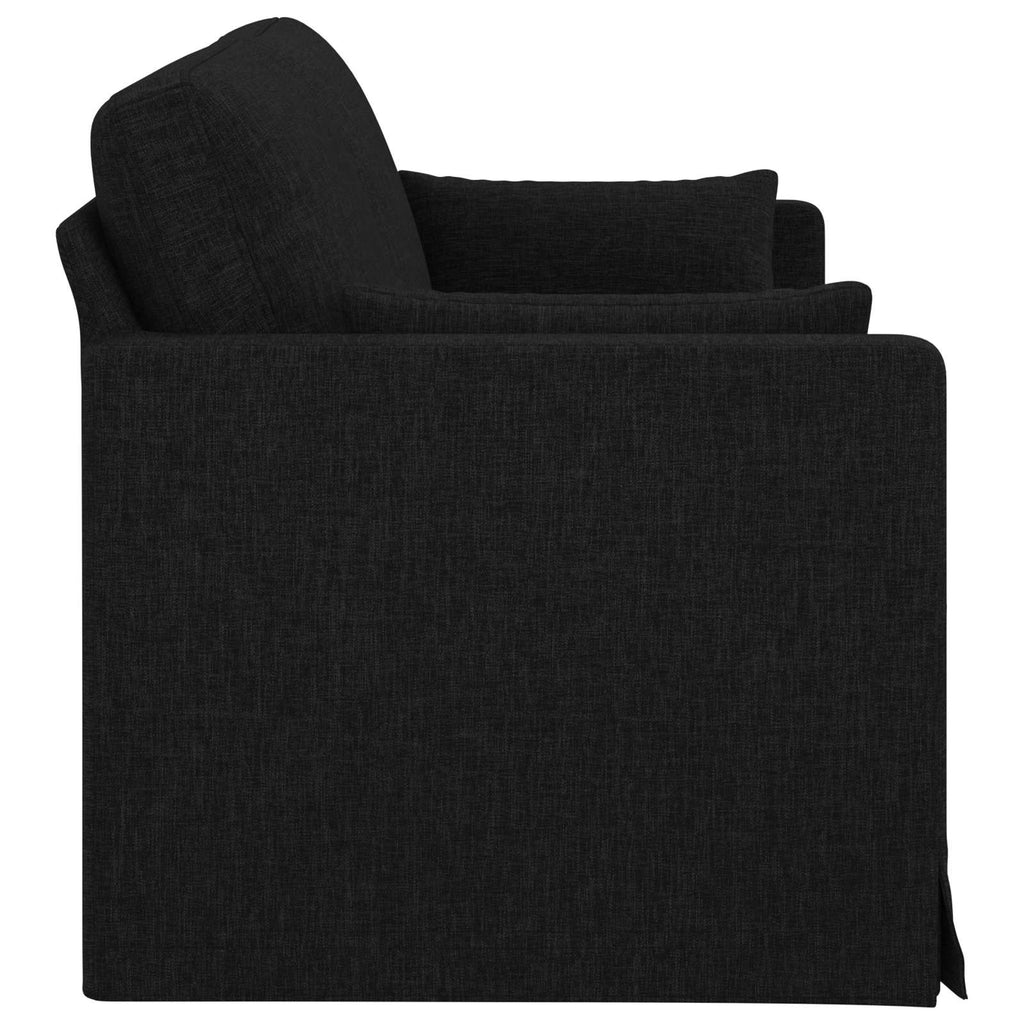 vidaXL Sofa Czarny 198 x 78 x 80 cm tkanina