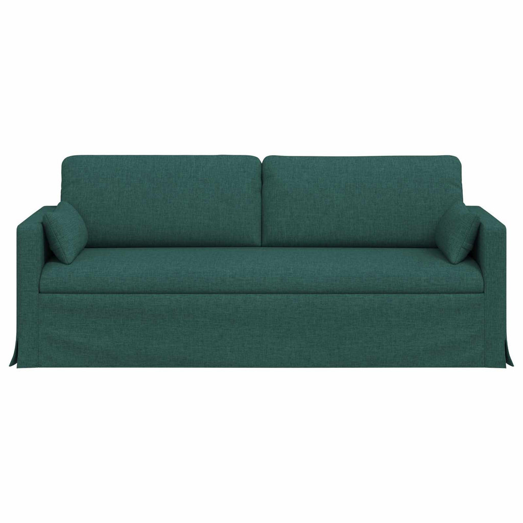 vidaXL Sofa Ciemna zieleń 198 x 78 x 80 cm tkanina