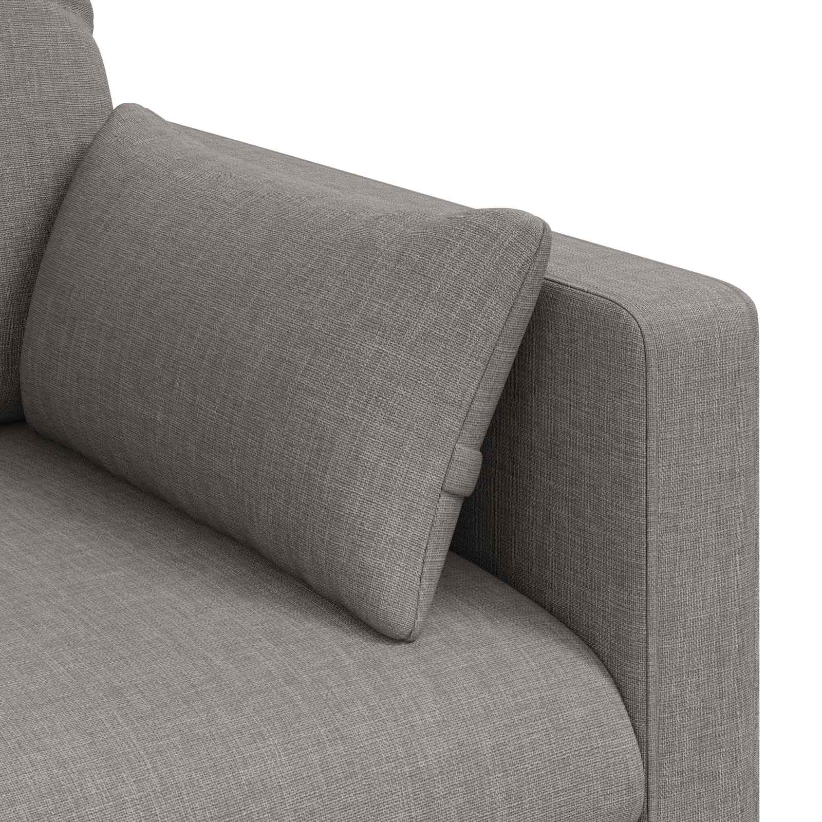 vidaXL Sofa Ciemnoszary 198 x 78 x 80 cm tkanina
