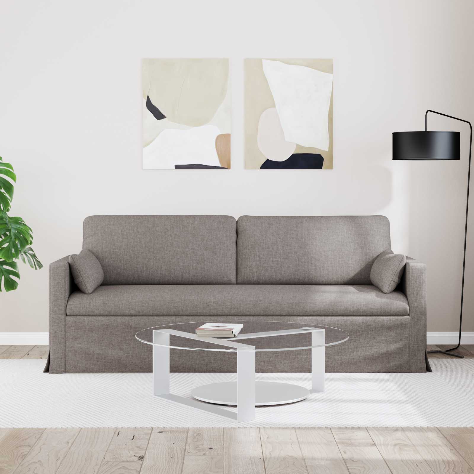 vidaXL Sofa Ciemnoszary 198 x 78 x 80 cm tkanina