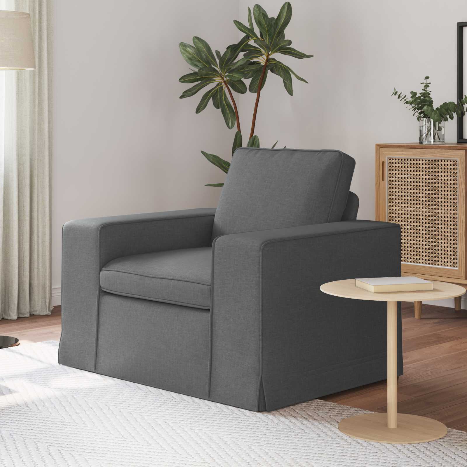vidaXL Sofa Ciemnoszary 103 x 80 x 82 cm tkanina