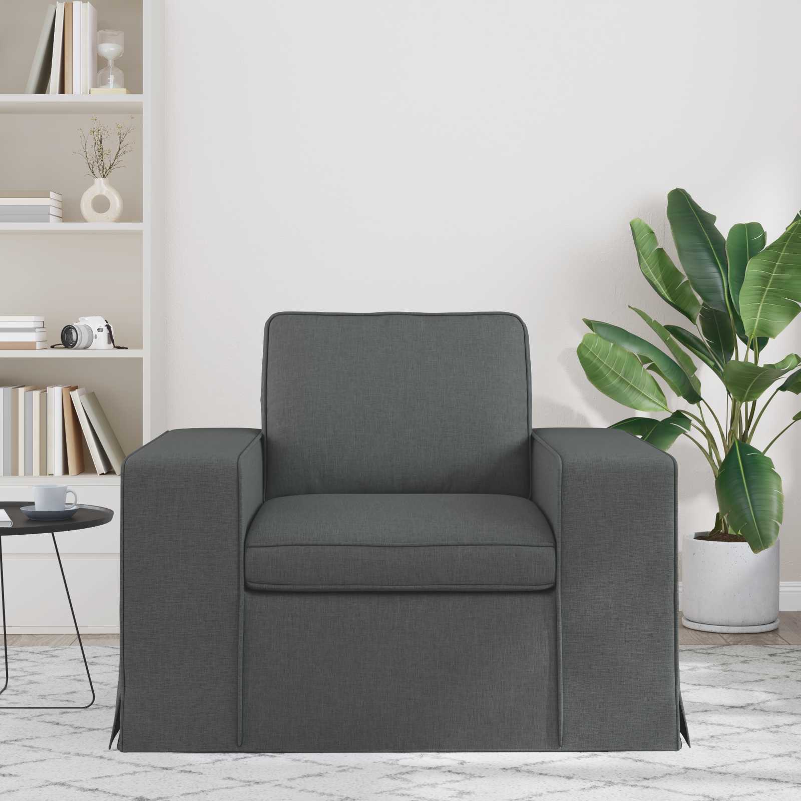 vidaXL Sofa Ciemnoszary 103 x 80 x 82 cm tkanina