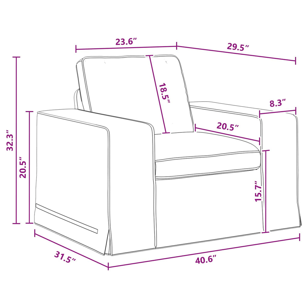 vidaXL Sofa Ciemnoszary 103 x 80 x 82 cm tkanina