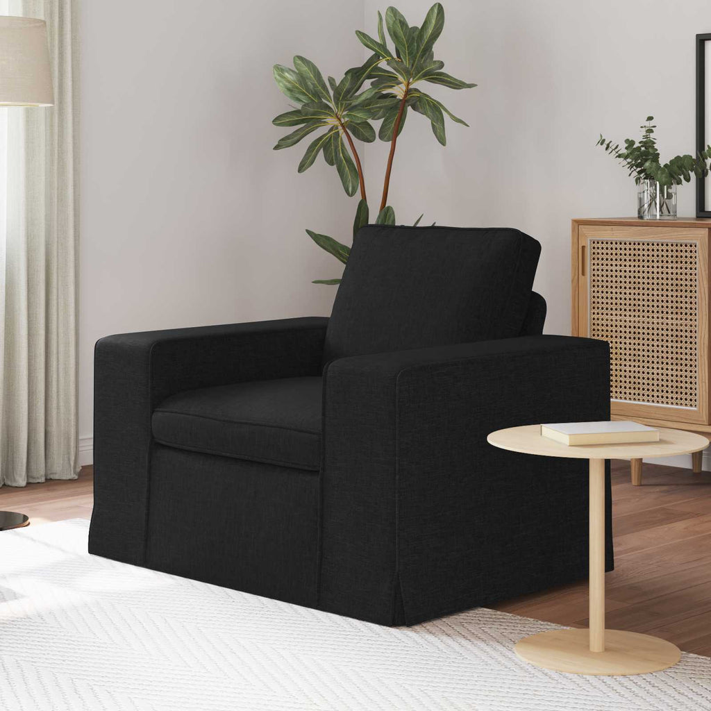 vidaXL Sofa Czarny 103 x 80 x 82 cm tkanina