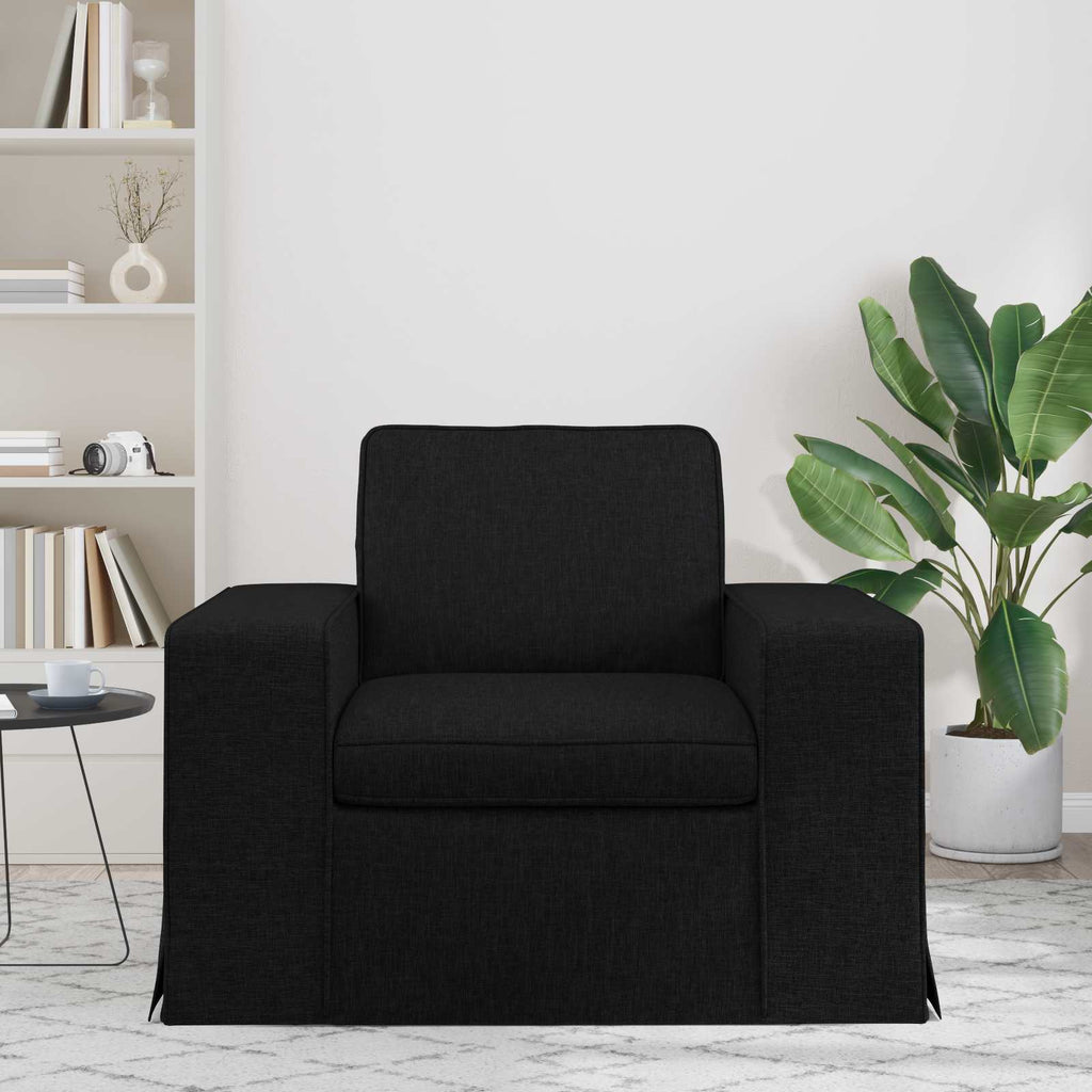 vidaXL Sofa Czarny 103 x 80 x 82 cm tkanina
