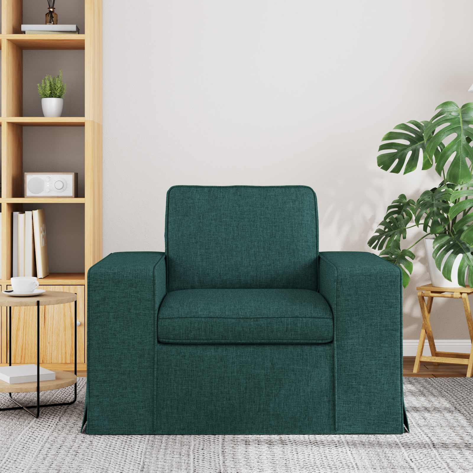 vidaXL Sofa Ciemna zieleń 103 x 80 x 82 cm tkanina