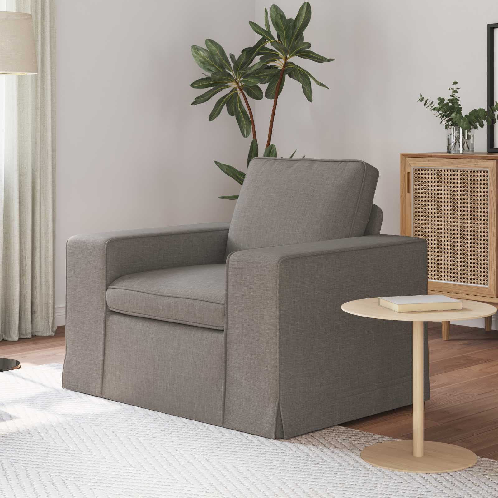 vidaXL Sofa Ciemnoszary 103 x 80 x 82 cm tkanina