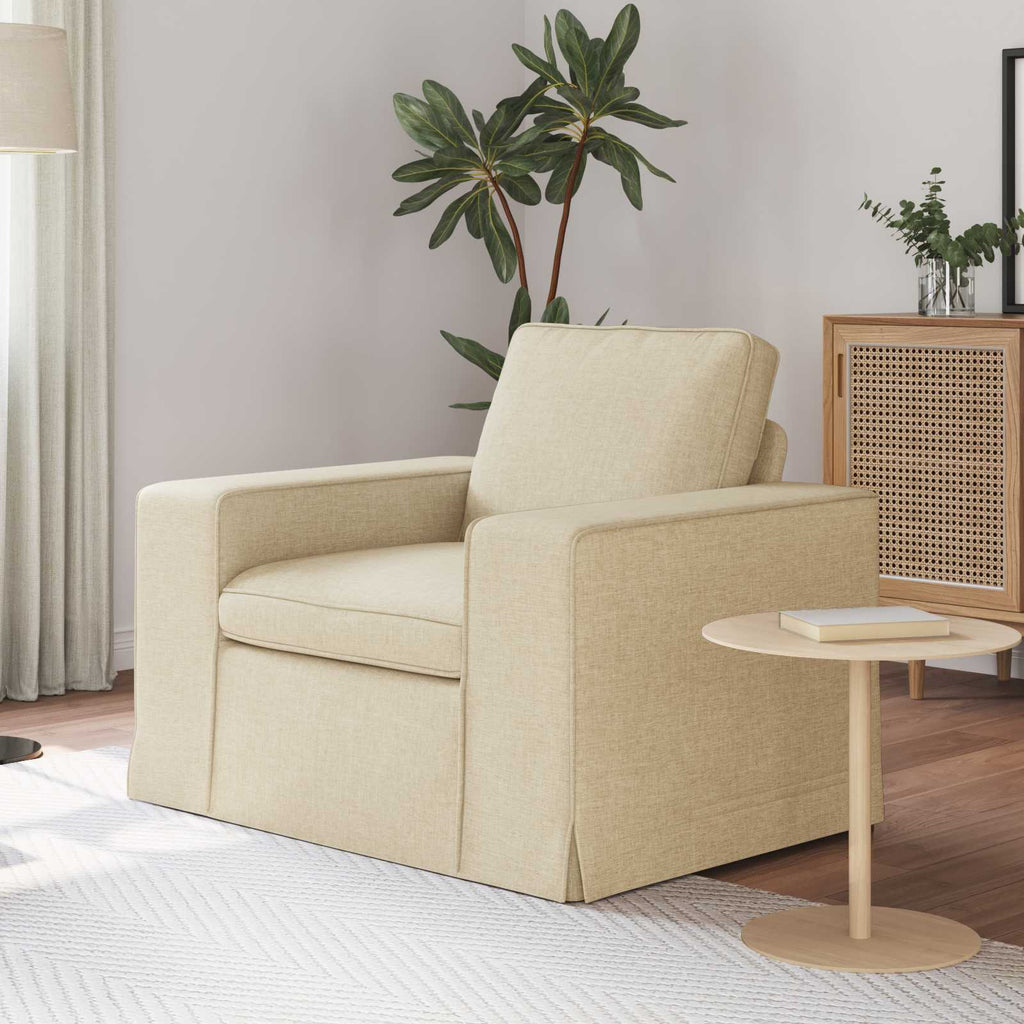 vidaXL Sofa Kremowy 103 x 80 x 82 cm tkanina