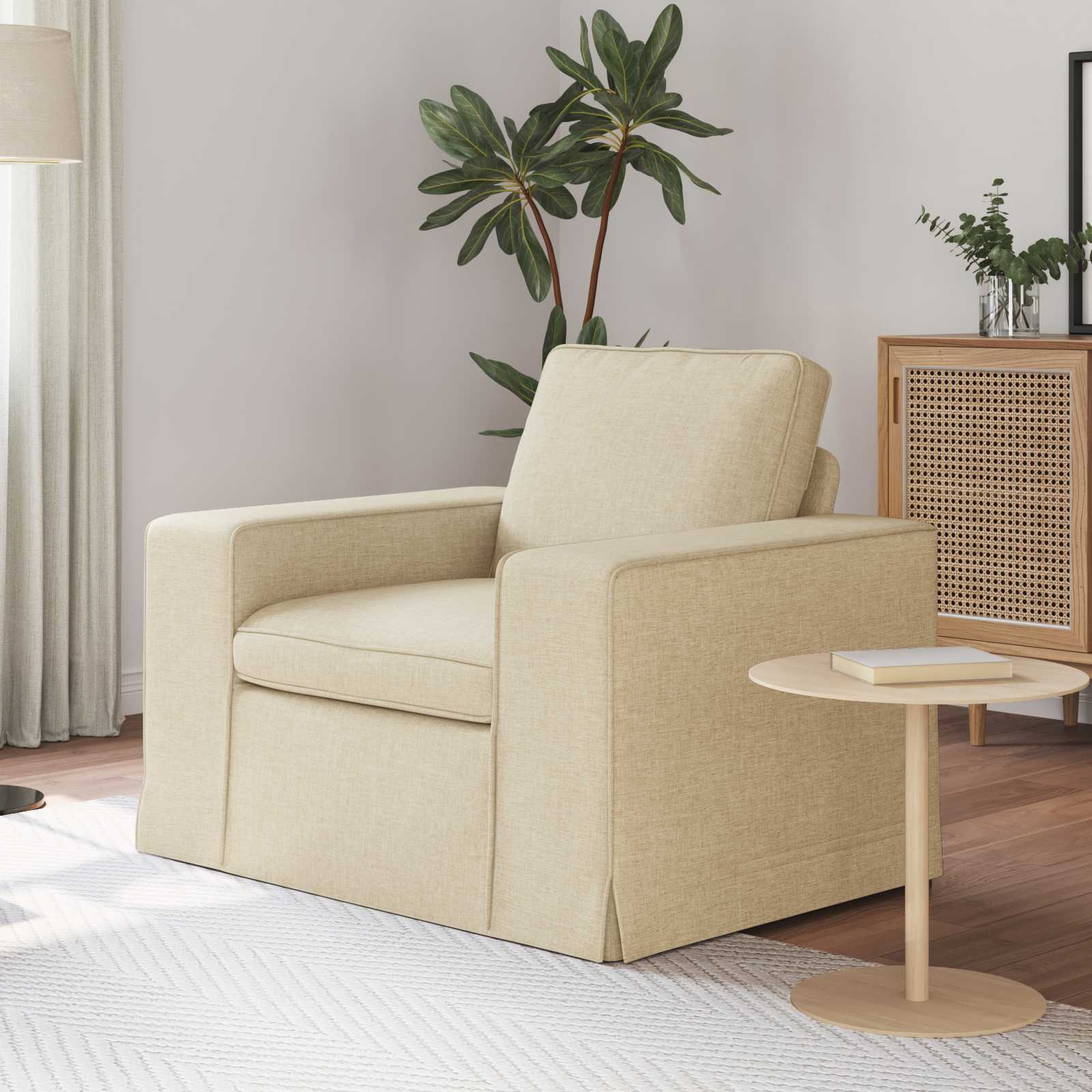 vidaXL Sofa Kremowy 103 x 80 x 82 cm tkanina