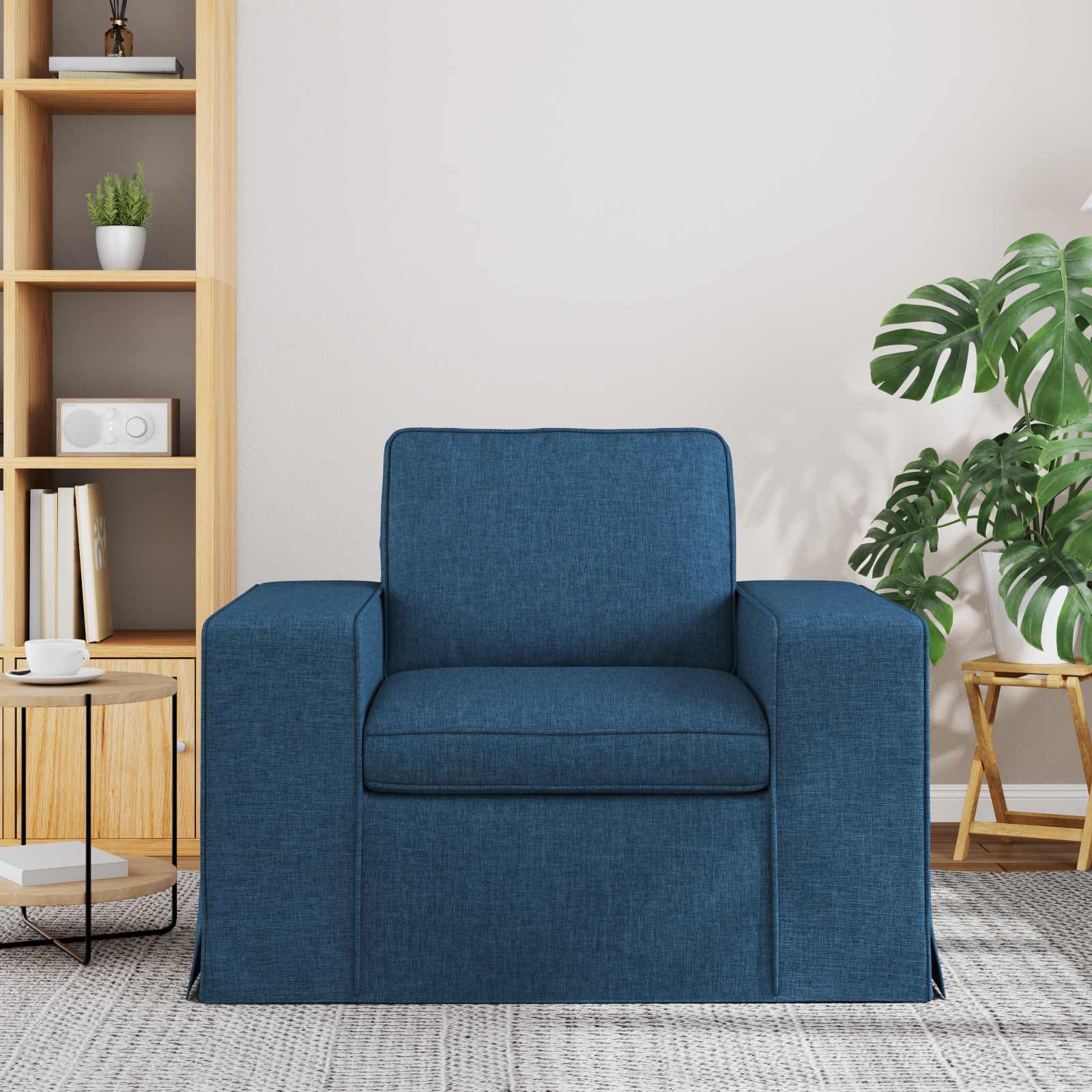 vidaXL Sofa Niebieski 103 x 80 x 82 cm tkanina