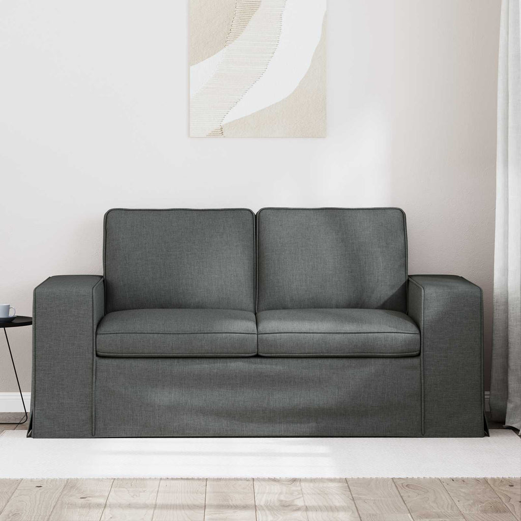 vidaXL Sofa Ciemnoszary 162 x 80 x 82 cm tkanina