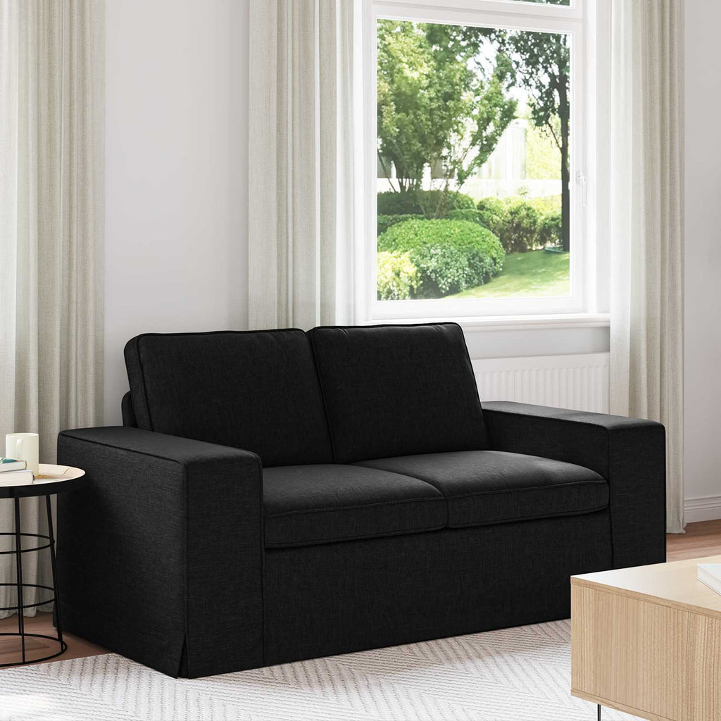 vidaXL Sofa Czarny 162 x 80 x 82 cm tkanina