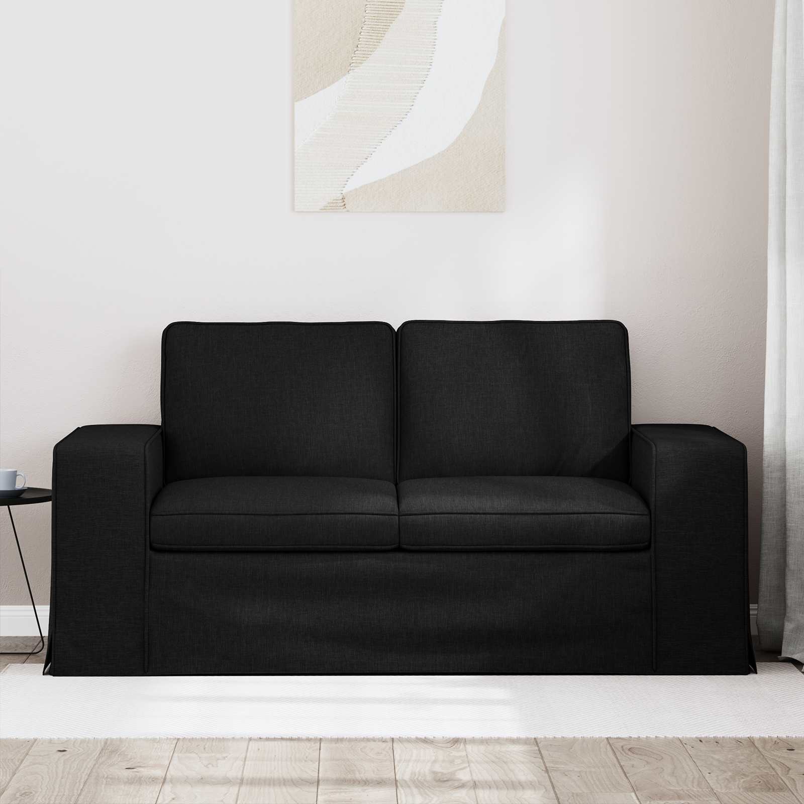 vidaXL Sofa Czarny 162 x 80 x 82 cm tkanina