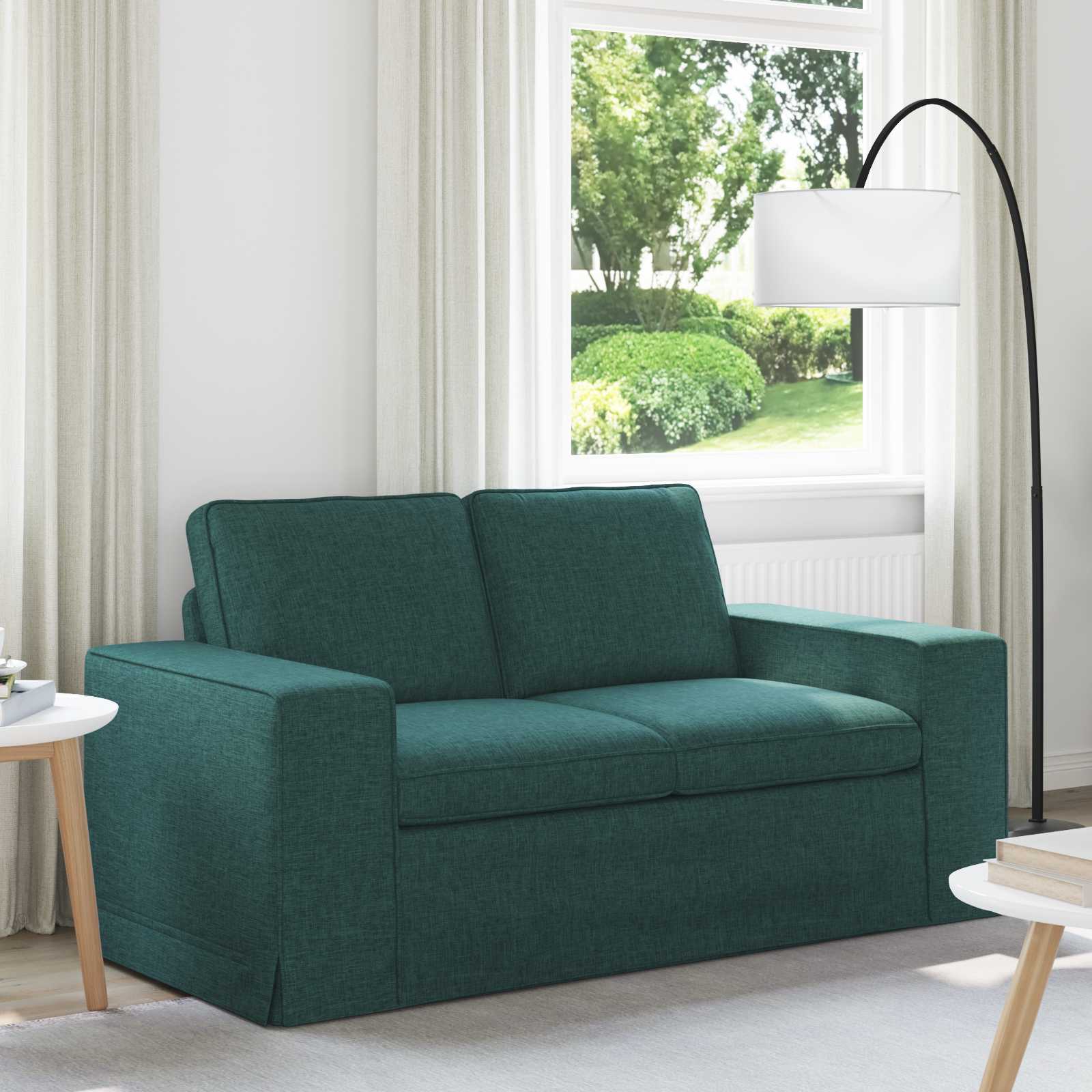 vidaXL Sofa Ciemna zieleń 162 x 80 x 82 cm tkanina